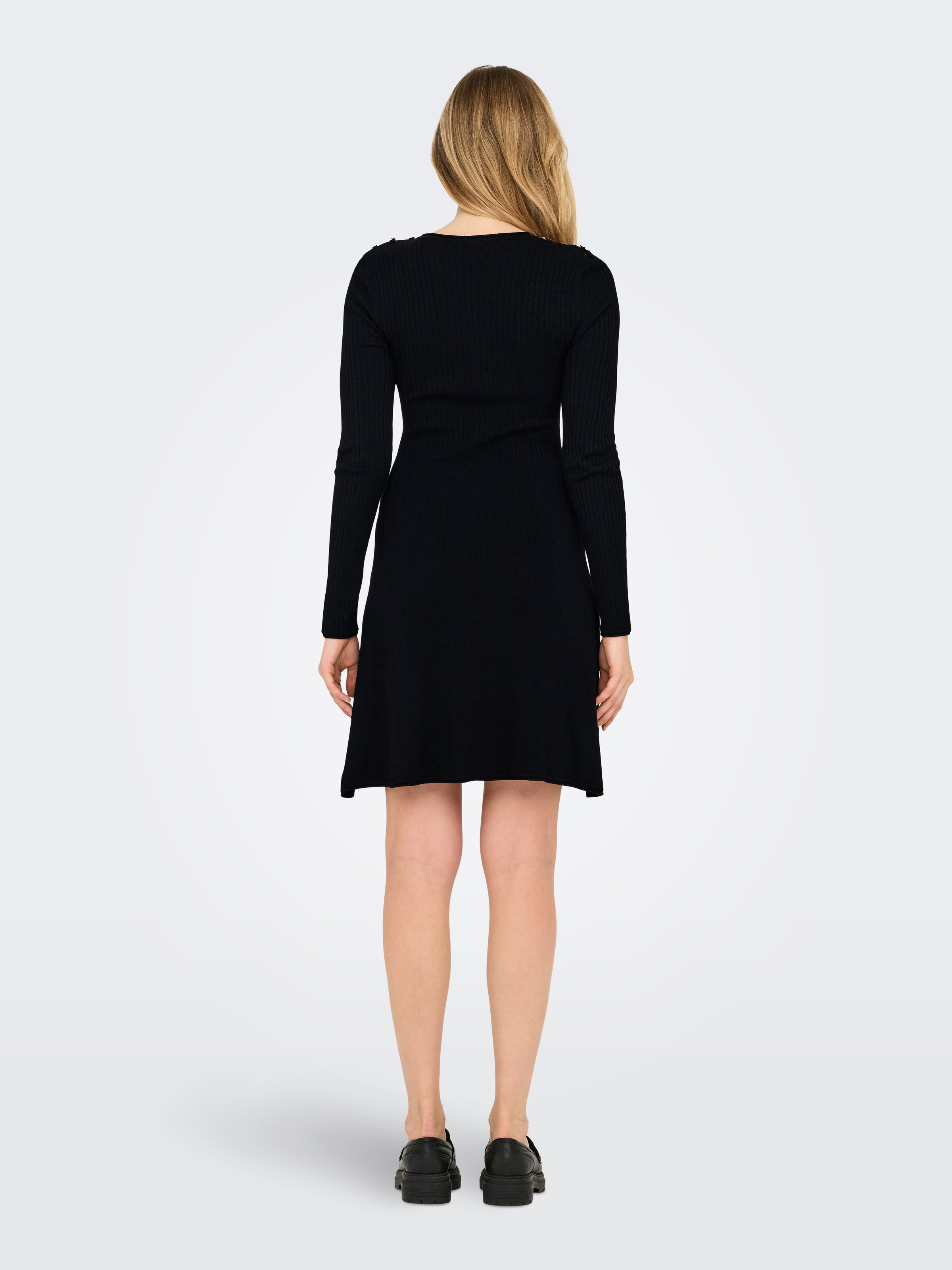 ONLY Midikleid »ONLMILA SL BUTTON O-NECK DRESS EX KNT«