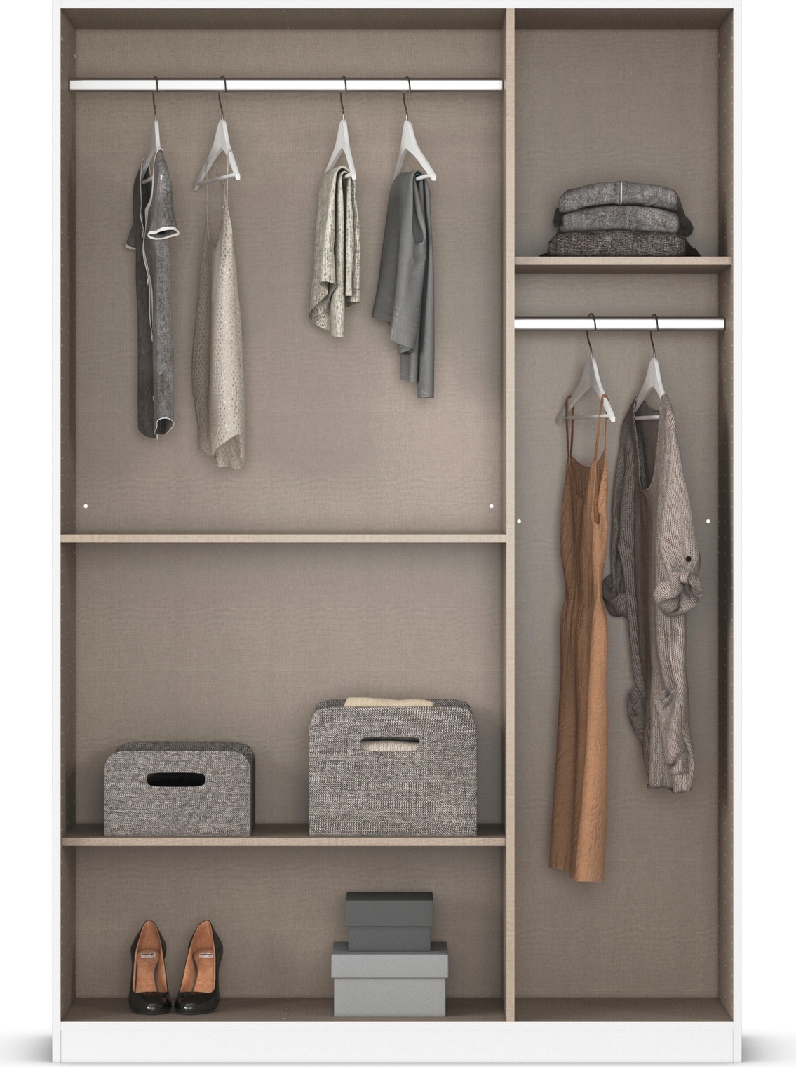 rauch Drehtürenschrank »Kleiderschrank Schrank Garderobe MAIKA mit Dekor-Front«, 2 Schubladen, in verschiedenen Breiten, Höhen, Farben, MADE IN GERMANY