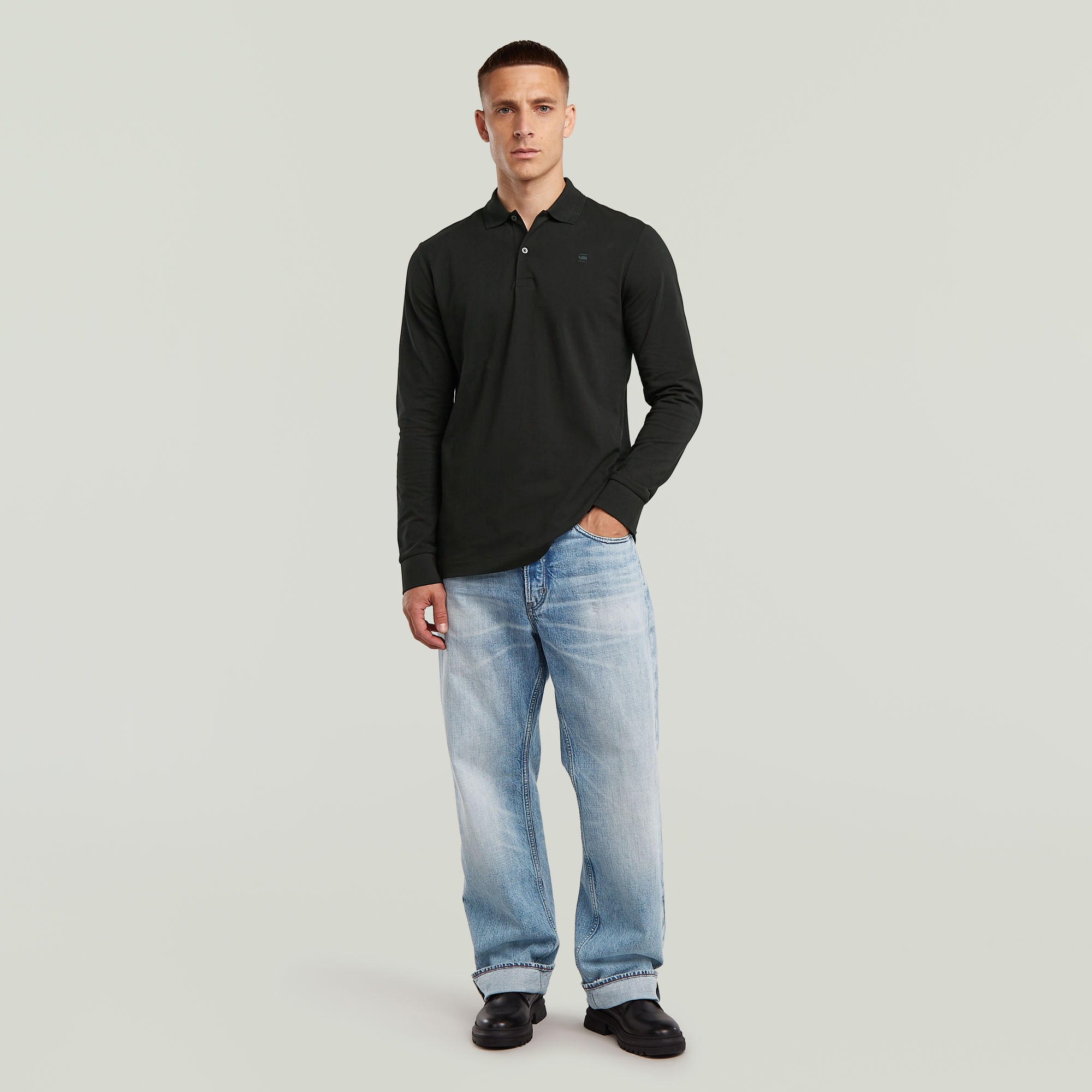 G-STAR Poloshirt »Dunda Slim Polo« langärmlig, mit Logo