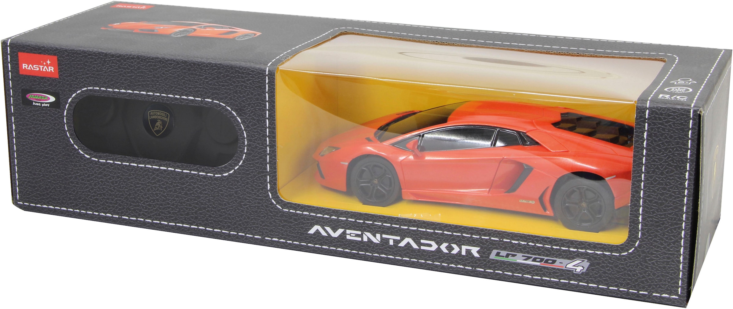 Jamara RC-Auto »Deluxe Cars, Lamborghini Aventador, 1:24, orange, 2,4GHz«