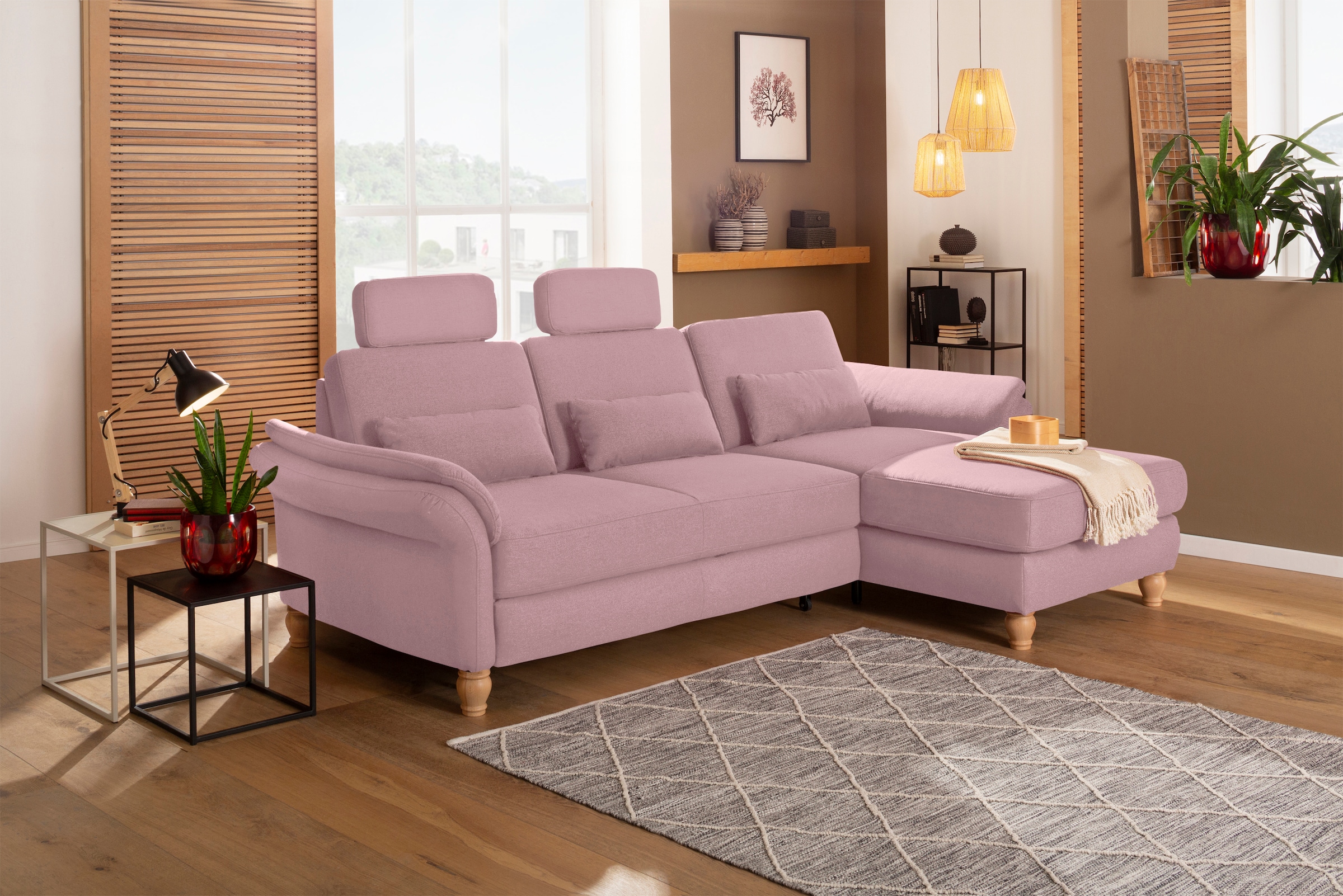 Home affaire Ecksofa »Palace L-Form« incl. Sitztiefenverstellung, wahlweise günstig online kaufen