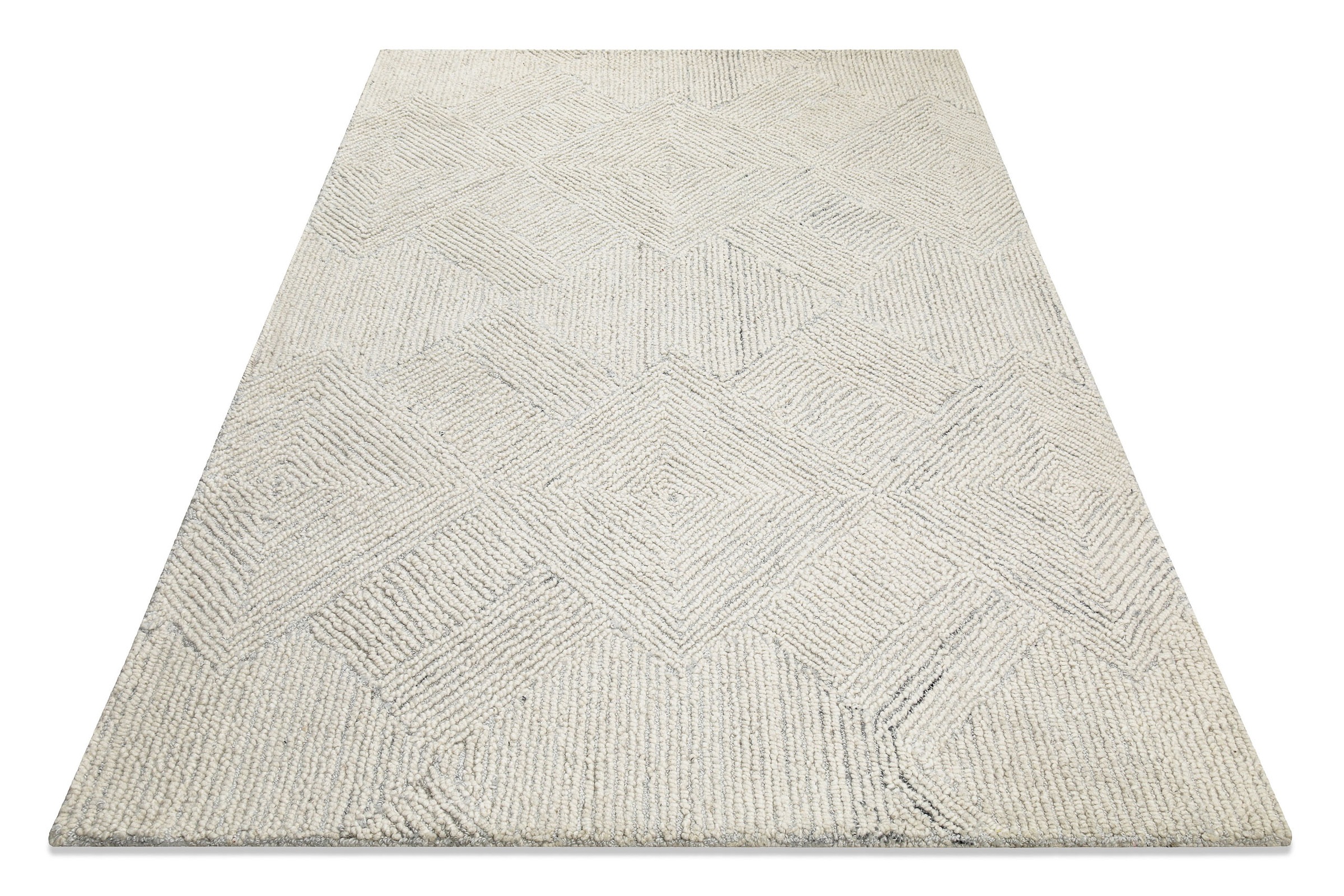 Wecon home Teppich »Hamptons THIRTYTHREE«, rechteckig, 15 mm Höhe, Läufer, Fasermix, Kurzflor, Wohnzimmer, elegant, robust, geometrisch