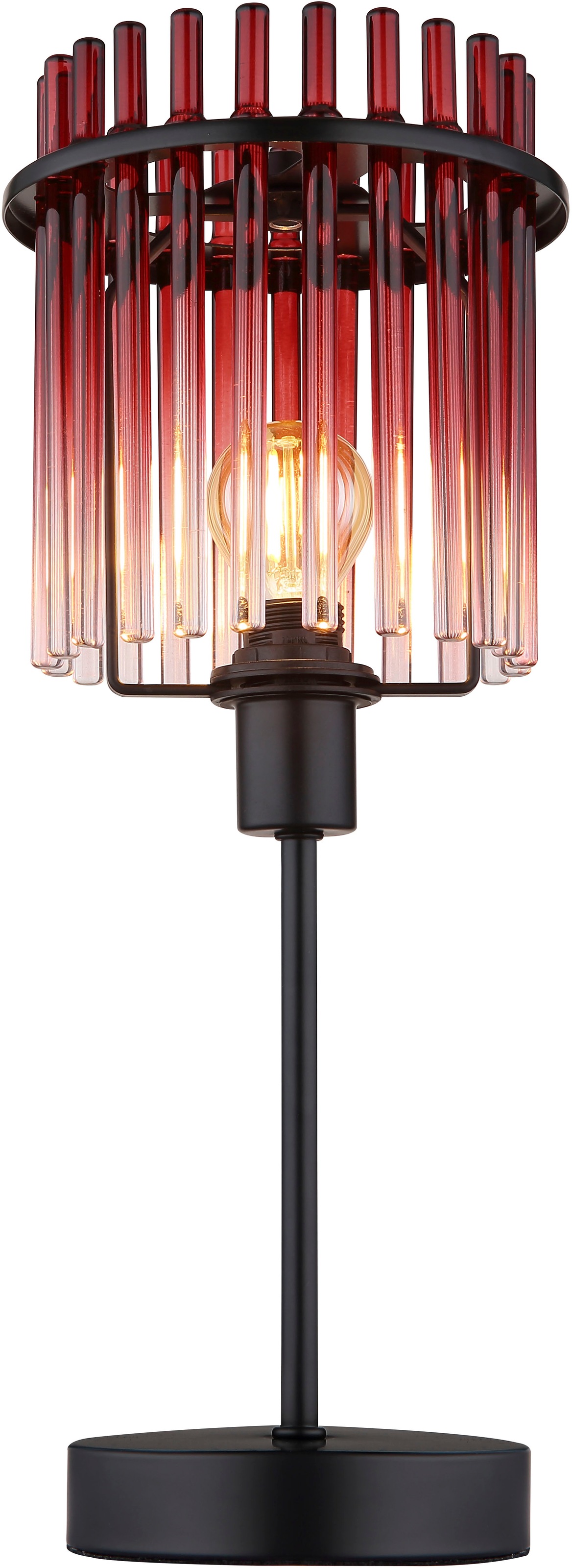 GLOBO LIGHTING Tischleuchte »GORLEY« E14 1 Stk. Tischlampe Glasstäbe brombe günstig online kaufen