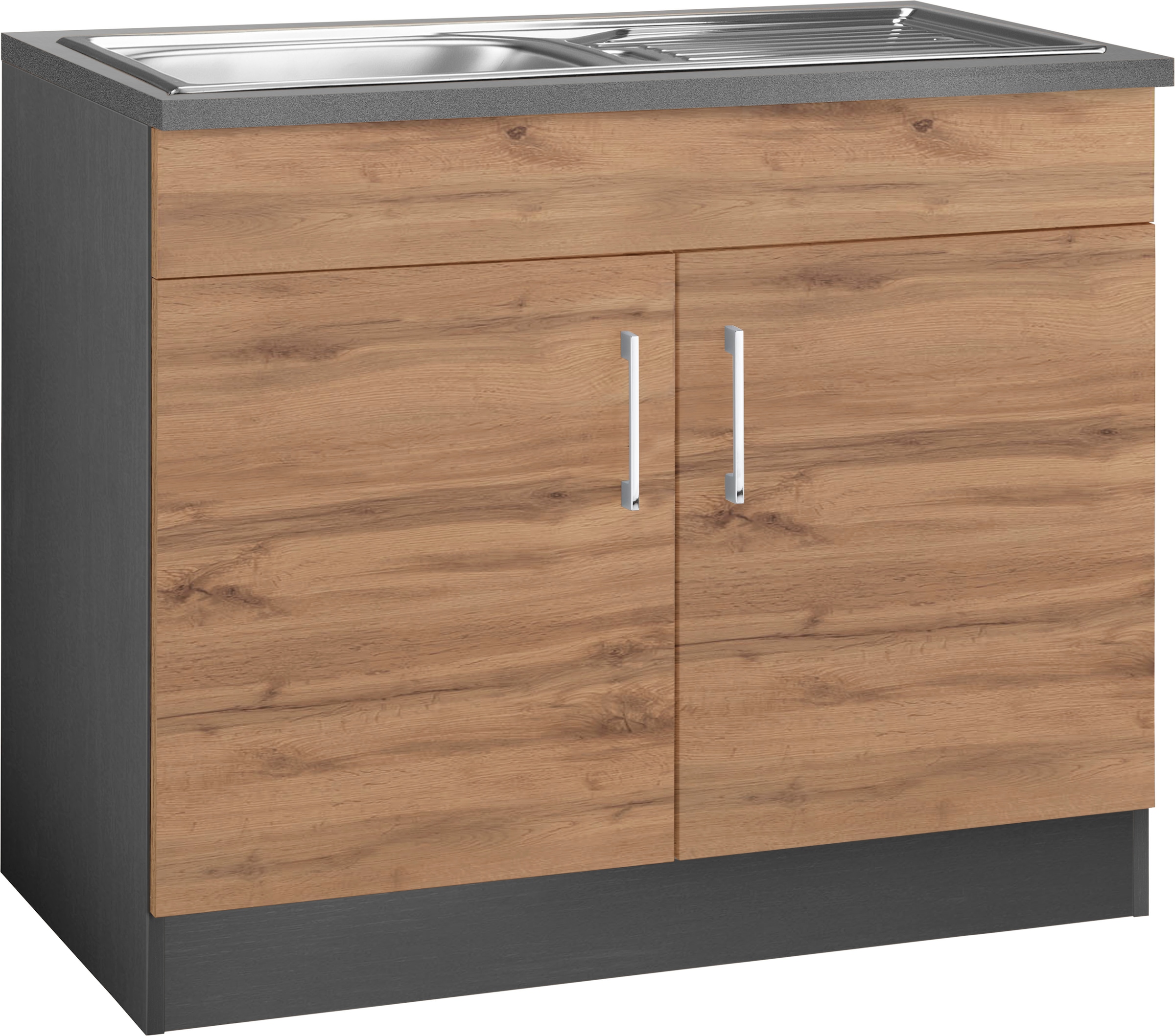 HELD MÖBEL Spülenschrank »Colmar«, 100 cm, mit Metallgriff online kaufen