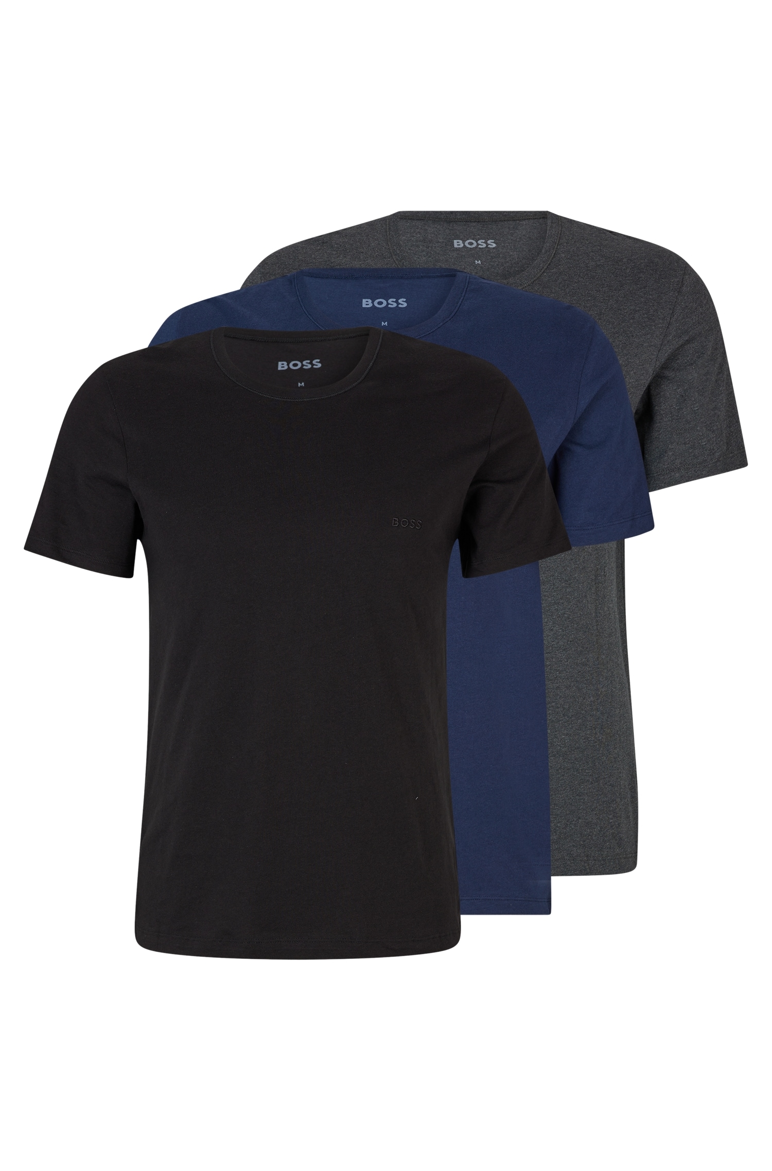 BOSS T-Shirt »Rundhals BOSS ONE x David Beckham«, (Packung, 3 tlg., 3er-Pack), mit dezentem BOSS Logo-Print