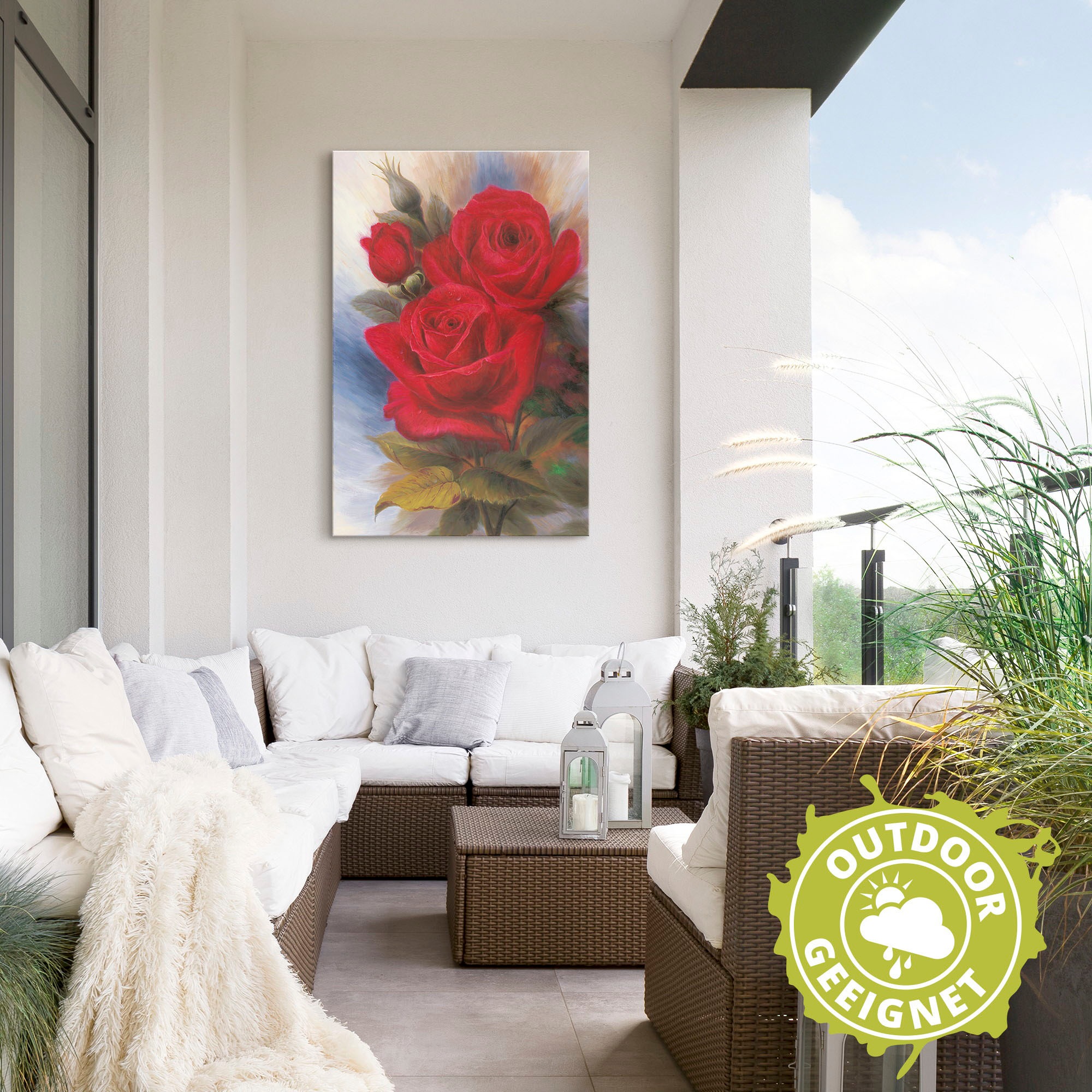 Artland Wandbild »Rote Rosen I«, Blumenbilder, (1 St.), als Alubild, Leinwandbild, Wandaufkleber oder Poster in versch. Größen