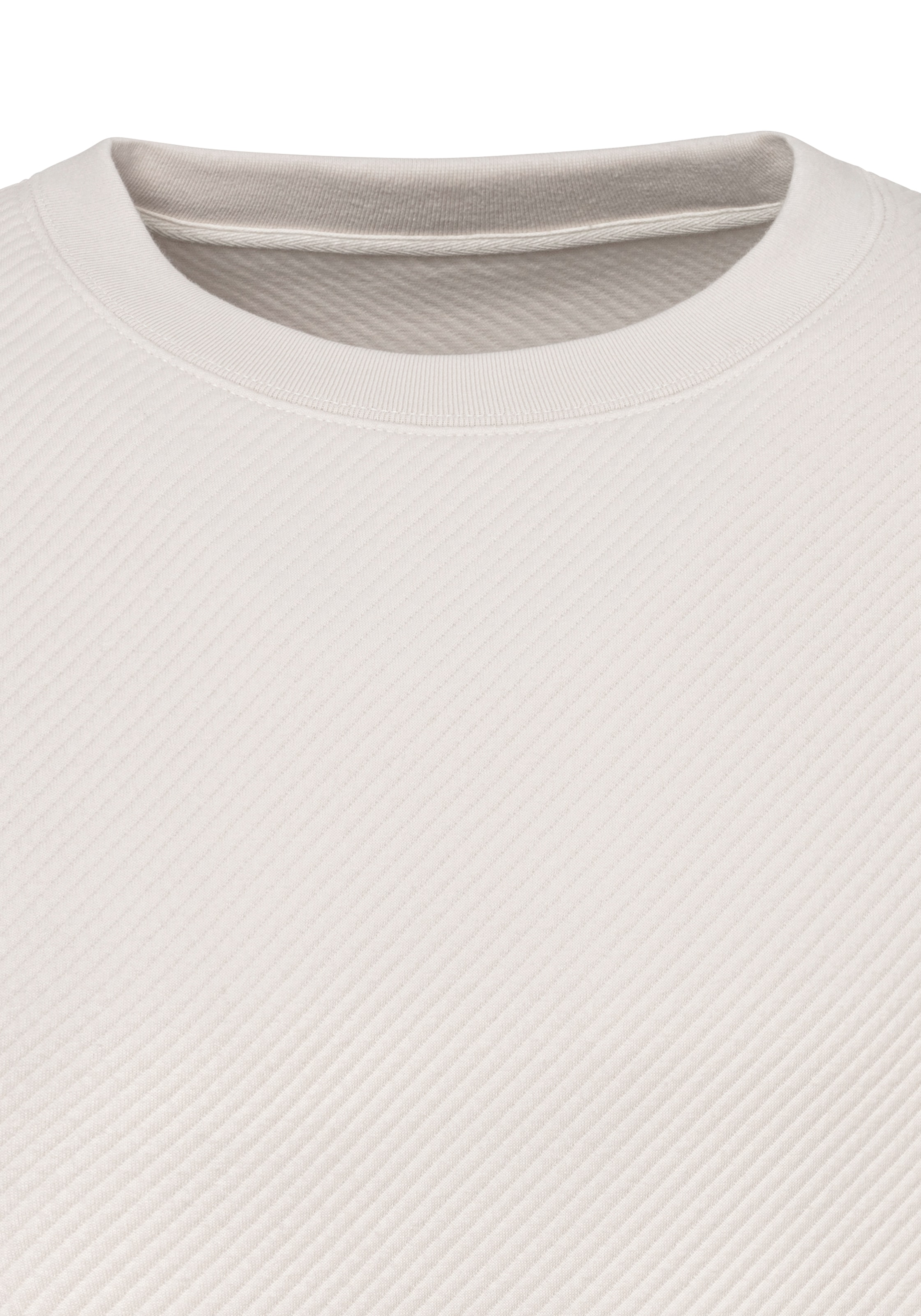 John Devin Sweatshirt, Langarm, Pullover mit Struktur, Rundhals, Baumwollmischung