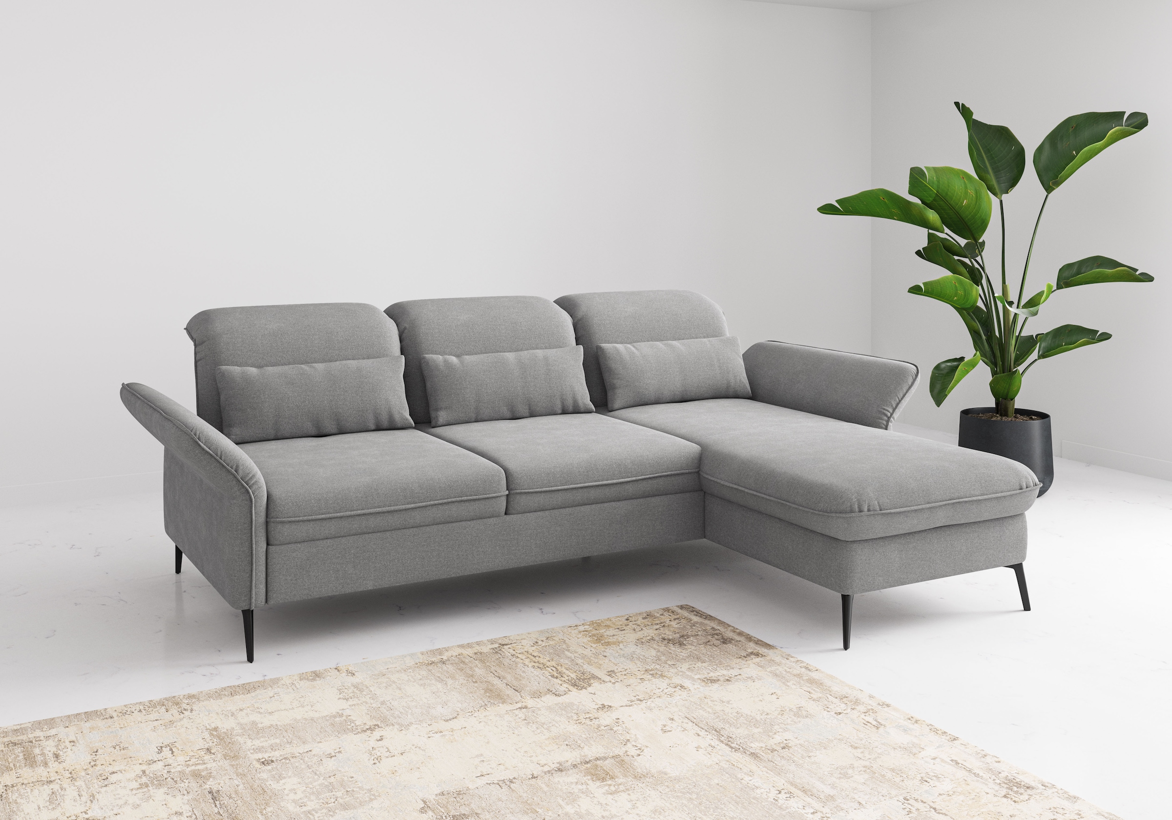 sit&more Ecksofa »Emely, inkl. Sitztiefenverstellung« wahlweise mit Bettfun günstig online kaufen