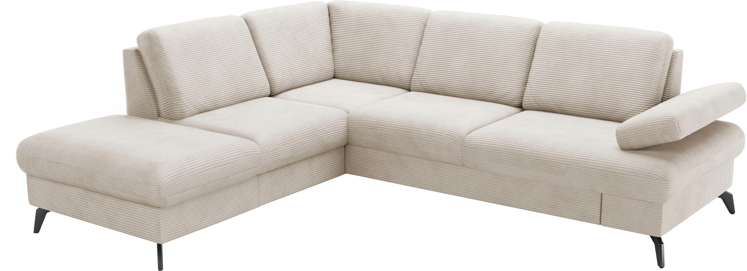 sit&more Ecksofa »Morris Jubi L-Form«, inkl. Armteilfunktion und 1 Zierkissen, wahlweise mit Bettfunktion