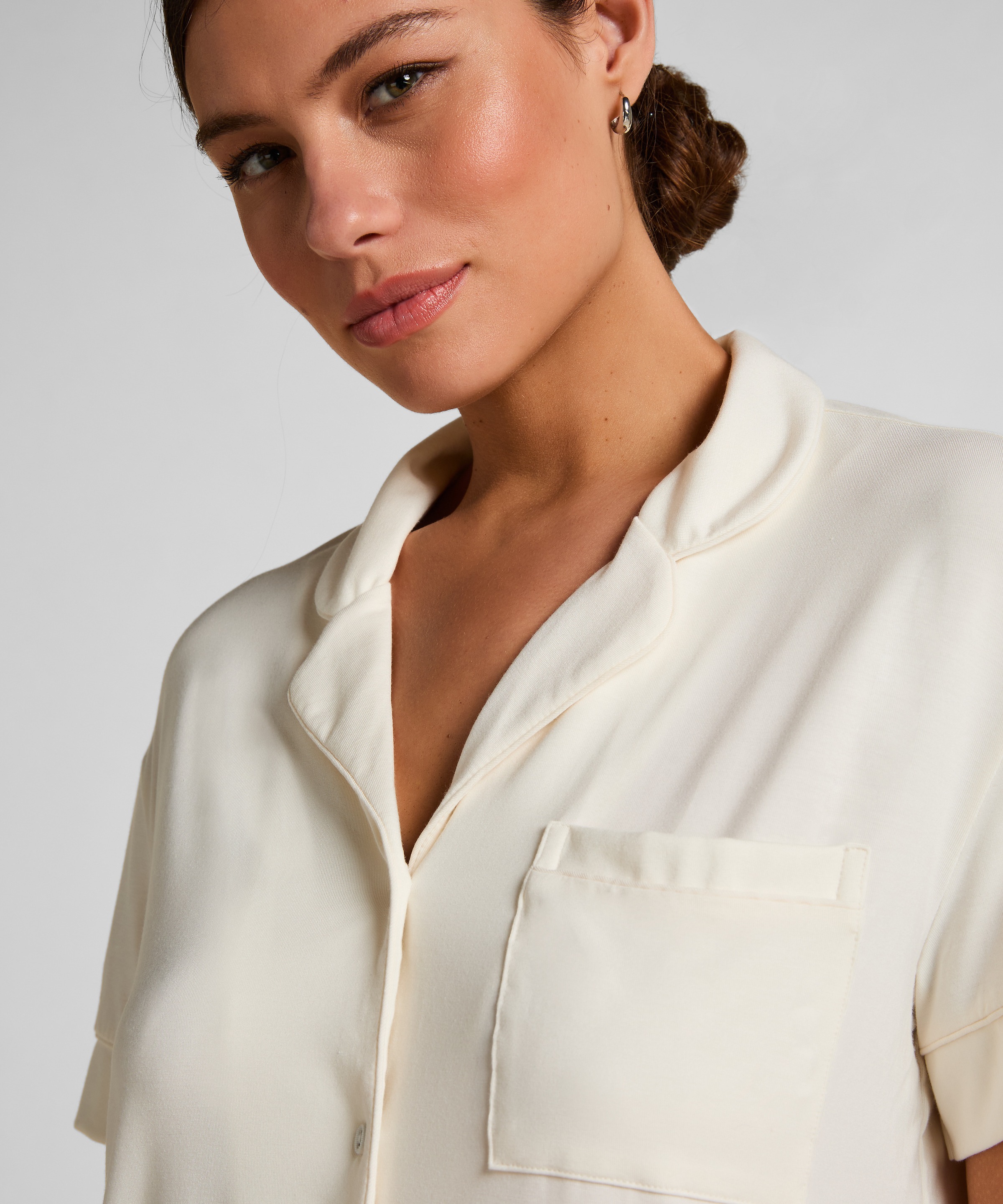 Hunkemöller Pyjama »Kurzärmelige Jersey-Jacke Essential«