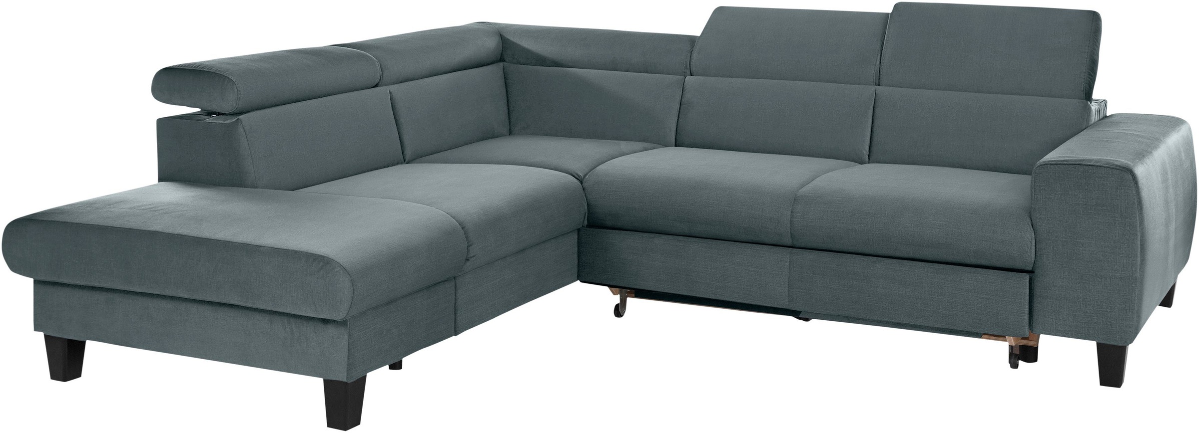 COTTA Polstergarnitur »Morven L-Form«, (Set), Set bestehend aus: Ecksofa mit Kopfteilverstellung & Hocker