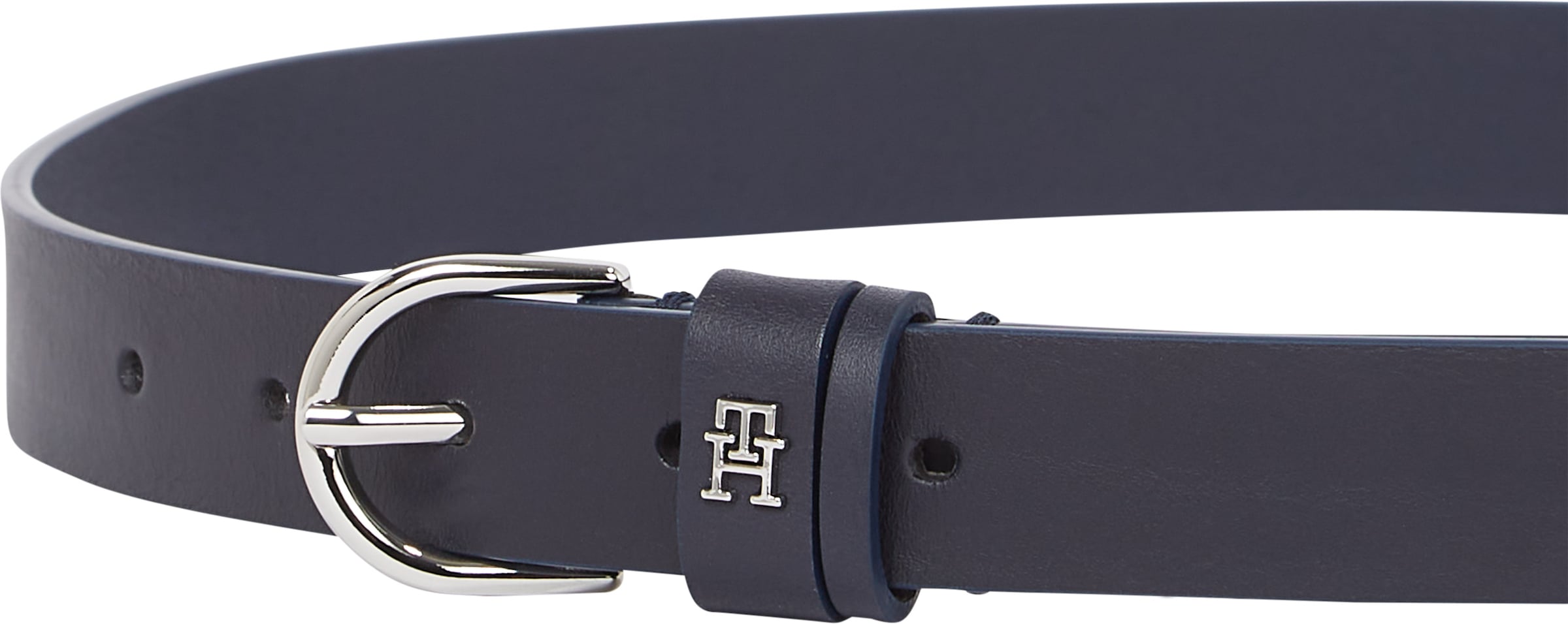 Tommy Hilfiger Ledergürtel »ESSENTIAL EFFORTLESS 2.5 SV«, Einfachdornschließe, Metallemblem