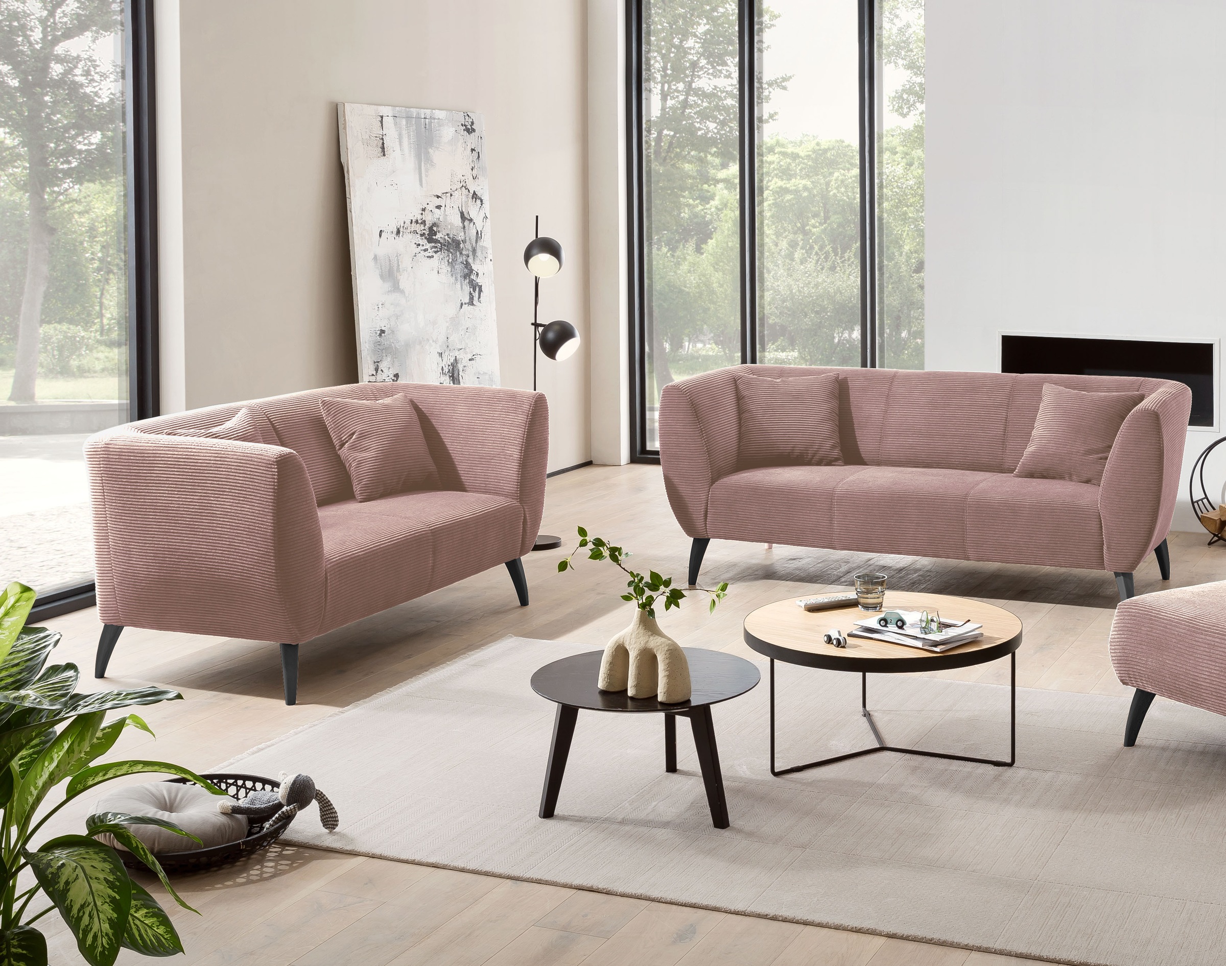INOSIGN Polstergarnitur »Colori«, (Set, 2 tlg., 3-Sitzer und 2-Sitzer), auch als Loveseat erhältlich