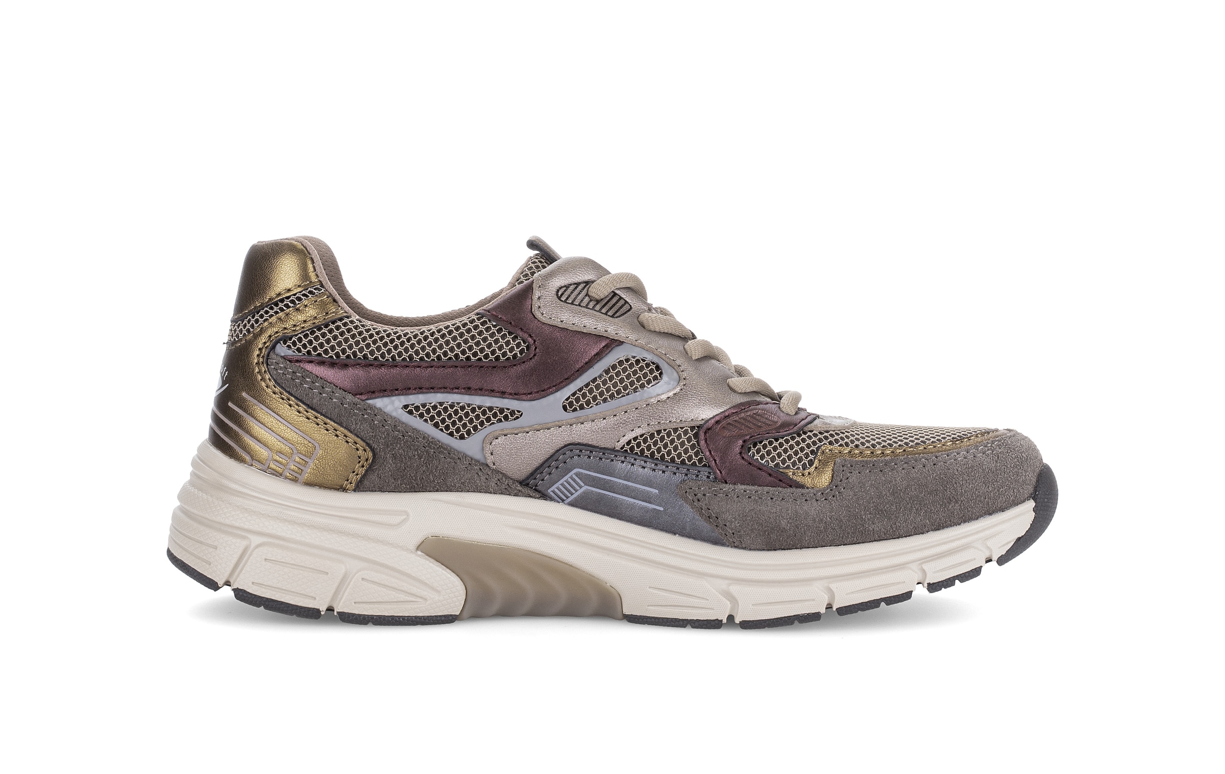 rollingsoft Keilsneaker  Schnürer, Halbschuh, Freizeitschuh im modischen Materialmix