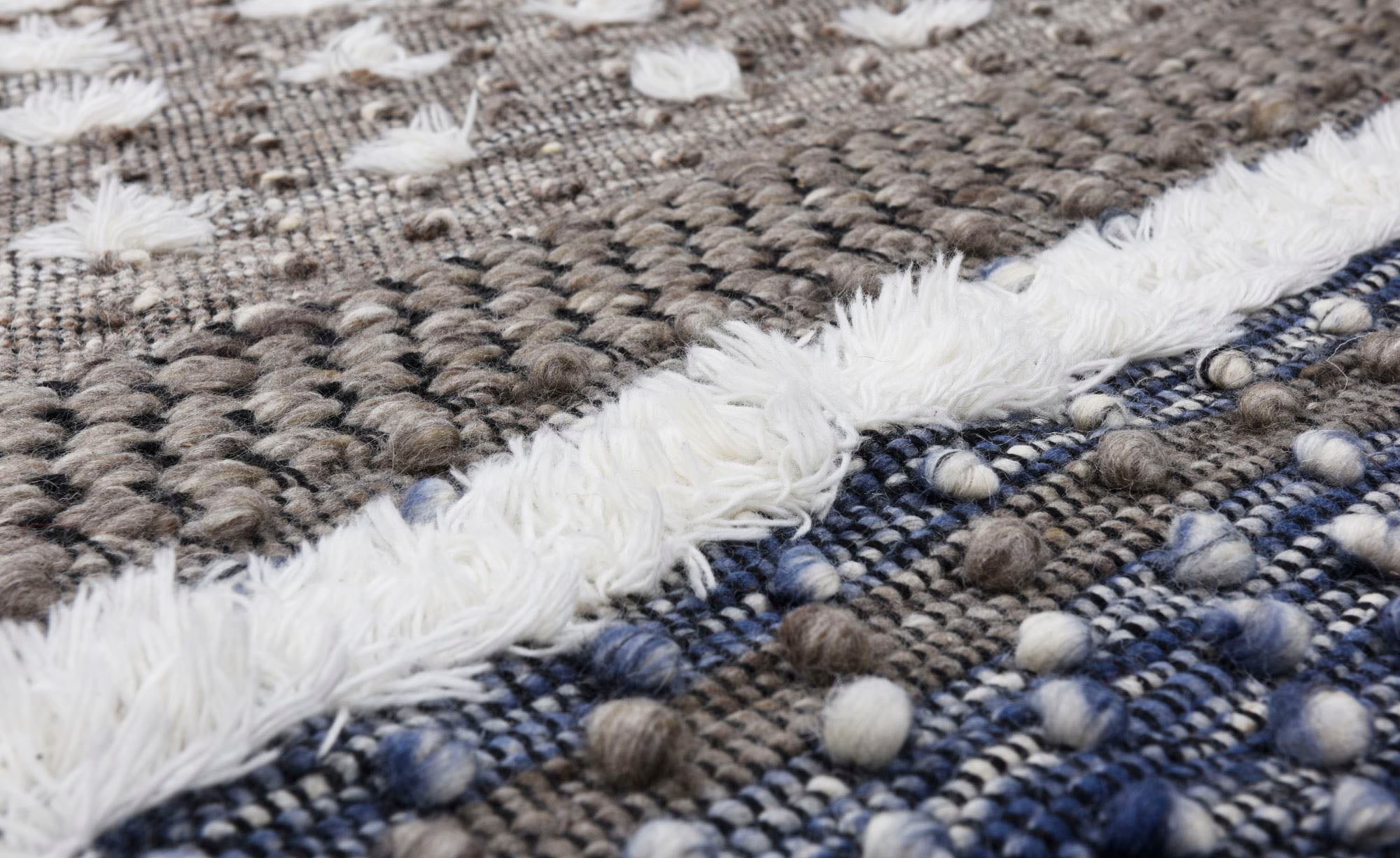TOM TAILOR HOME Wollteppich »Vintage Funky Nature«, rechteckig, 5 mm Höhe, reine Wolle, handgewebt, mit Fransen