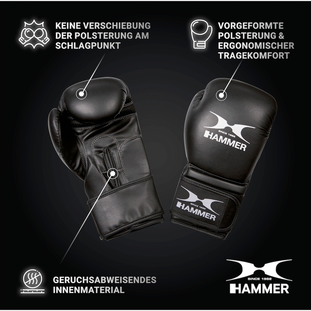 Hammer Boxsack »Cobra«, (Set, mit Boxhandschuhen)