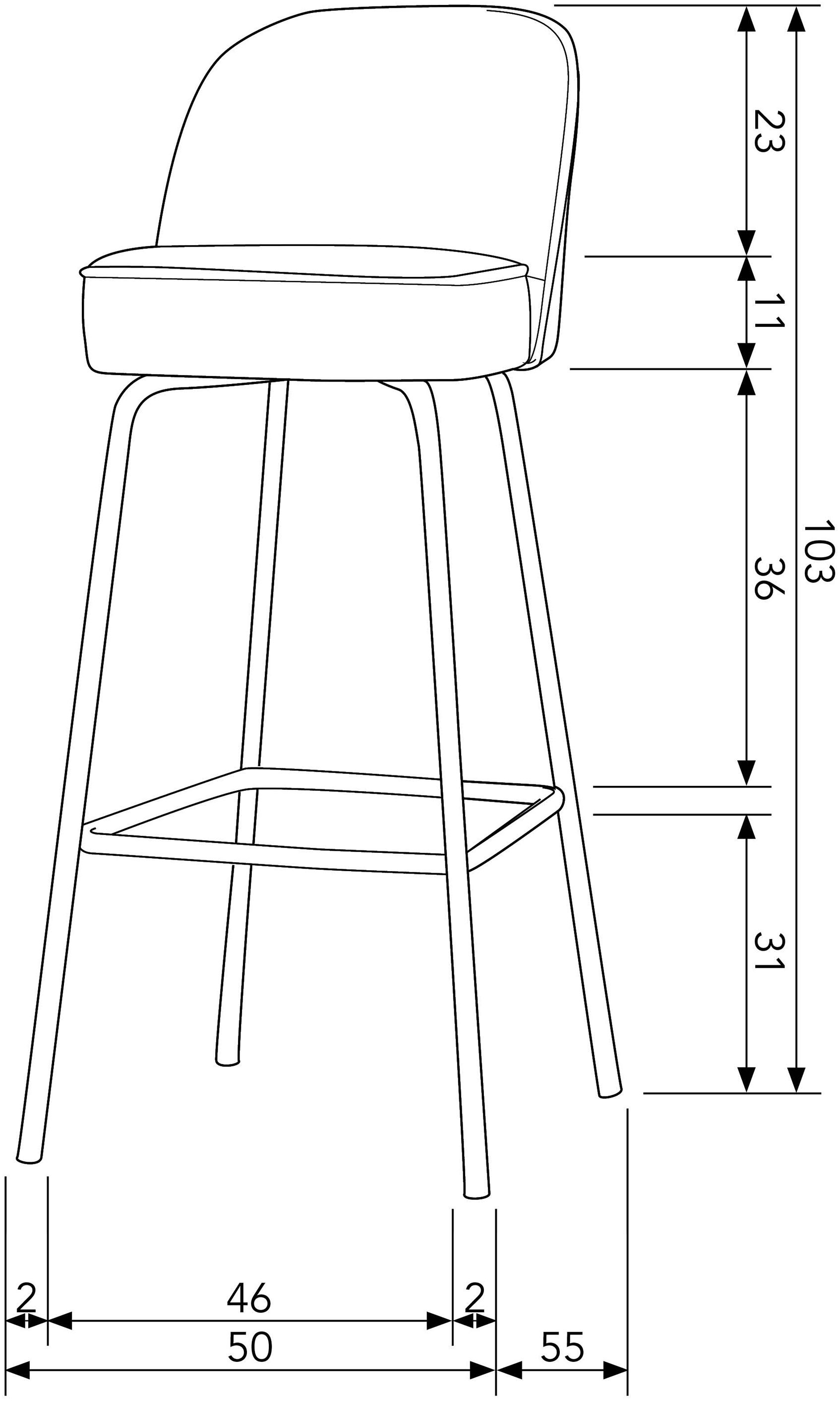 WOOOD Hochstuhl »Stockholm« () 1 Stk.Hohe Verschleißfestigkeit, Sitzhöhe 79 cm