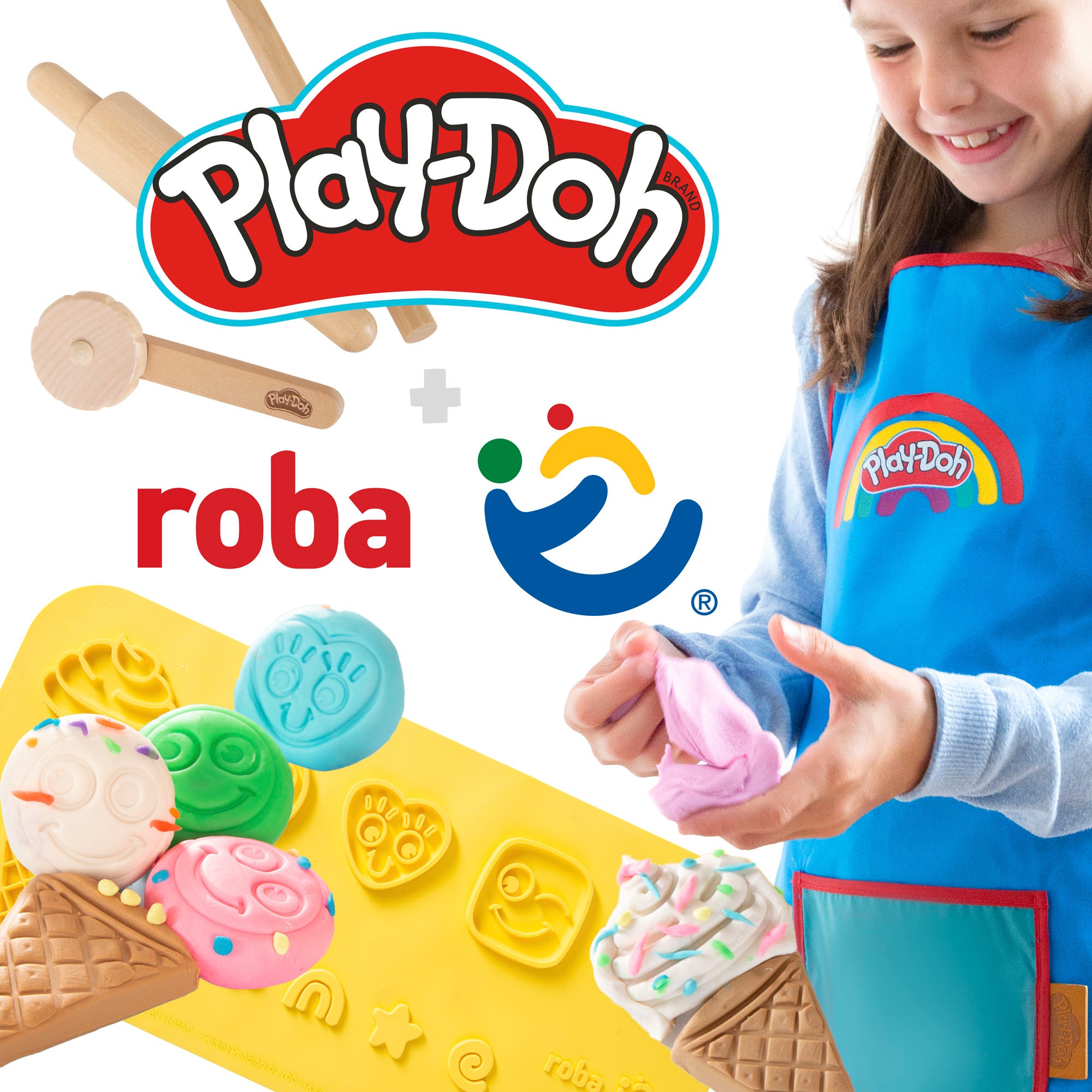 roba® Kindersitzgruppe »Play-Doh«, (Set), inkl. 3D Kreativmatte, Knete und Zubehör
