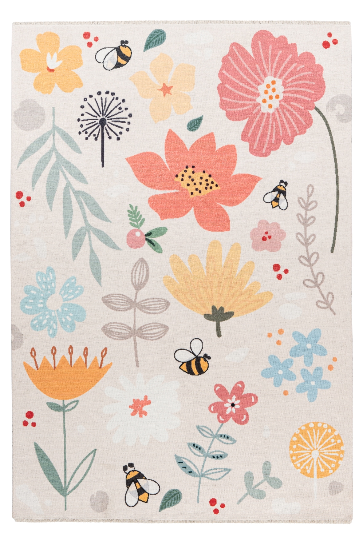 Obsession Kinderteppich »My Greta 623«, rechteckig, bedruckt, Blumen Motiv, waschbar, mit Fransen, Kinderzimmer