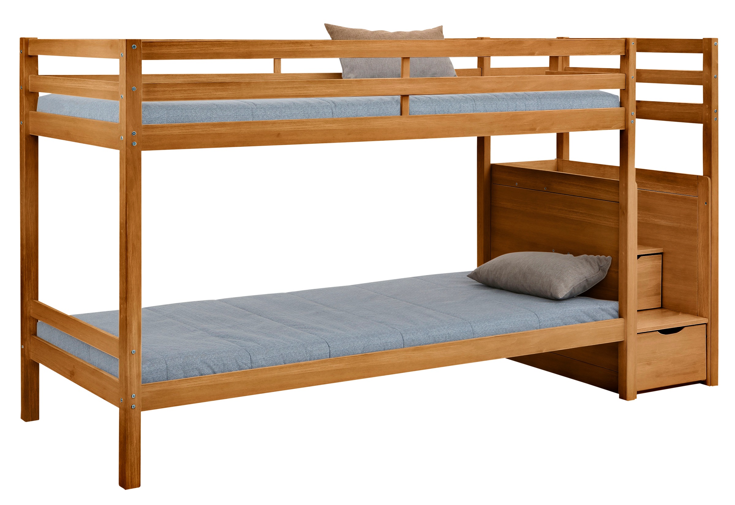 Lüttenhütt Etagenbett »Alpi, Belastbarkeit 250 KG!«, Kiefernholz, Etagenbett, inklusive Lattenrost, Liefefläche 90x200 cm