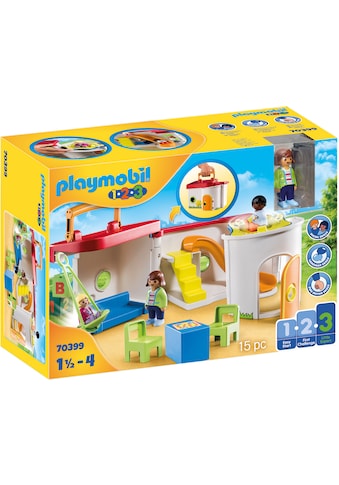 Konstruktions-Spielset »Mein Mitnehm-Kindergarten (70399), Playmobil 1-2-3«, (15 St.)