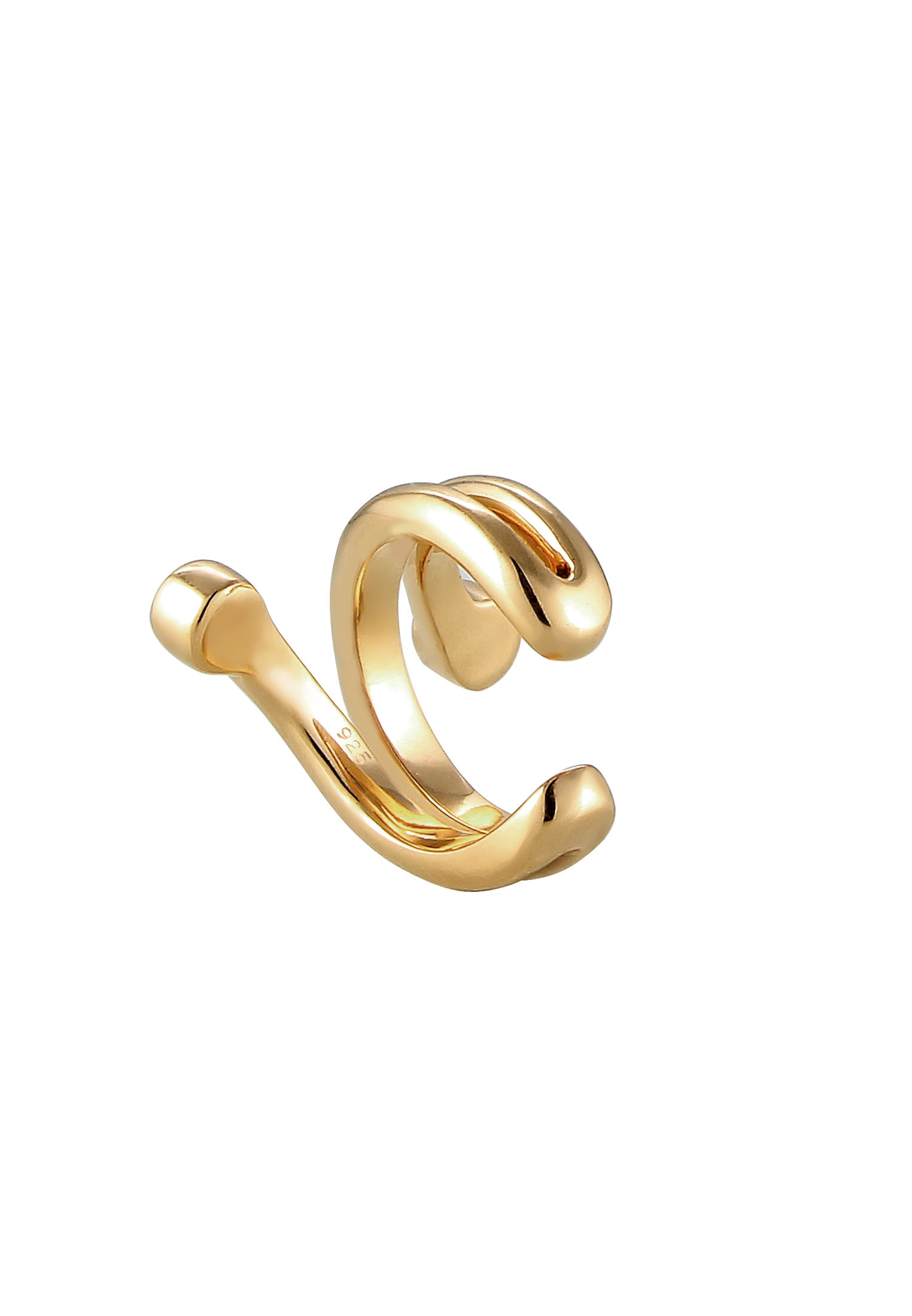 Elli Single-Ohrhaken »Single Earcuff Ohrklemme Glas Kristalle 925 Silber«