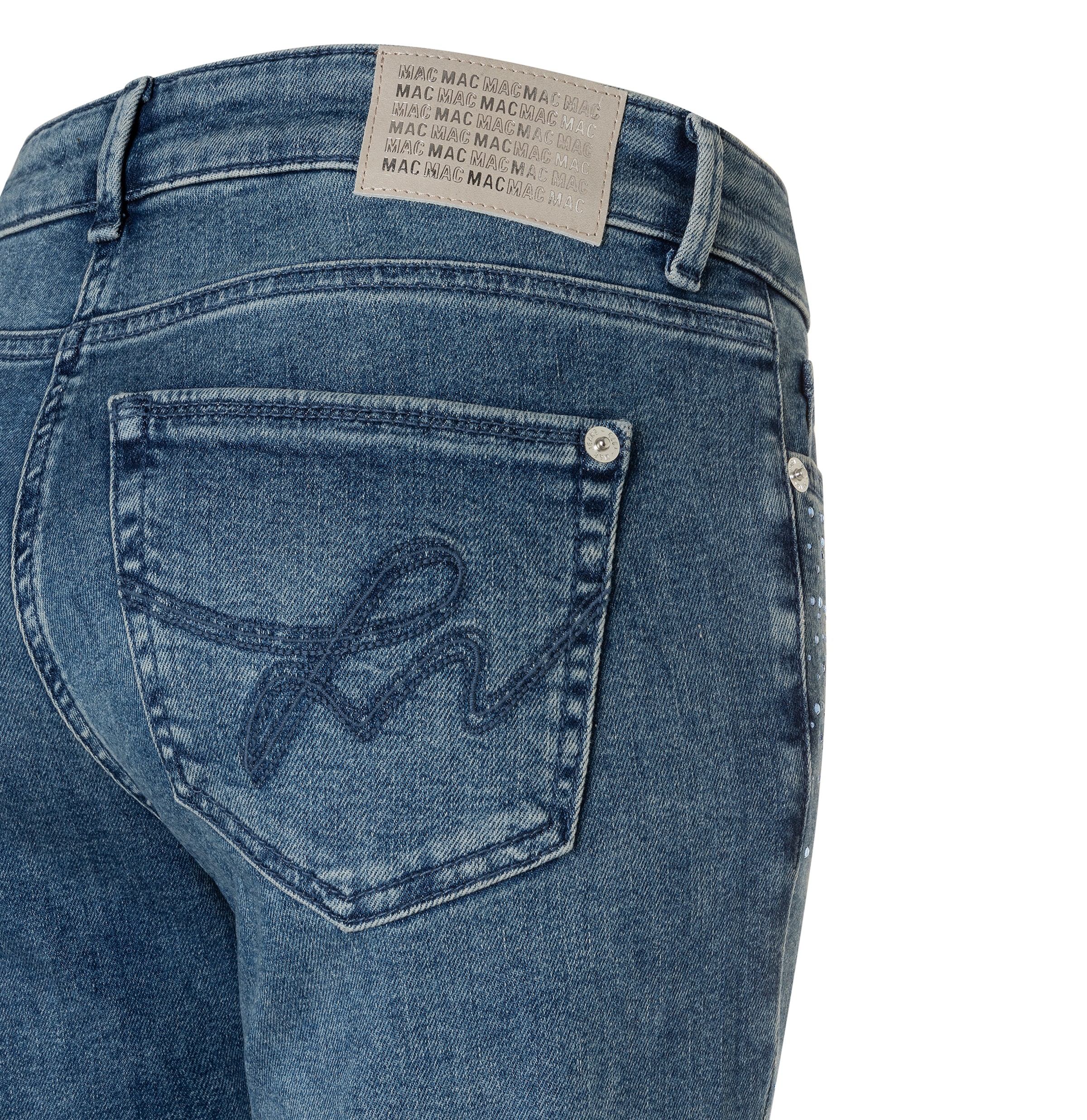 MAC 7/8-Jeans »CARRIE straight glamour« mit Schmuckdetails