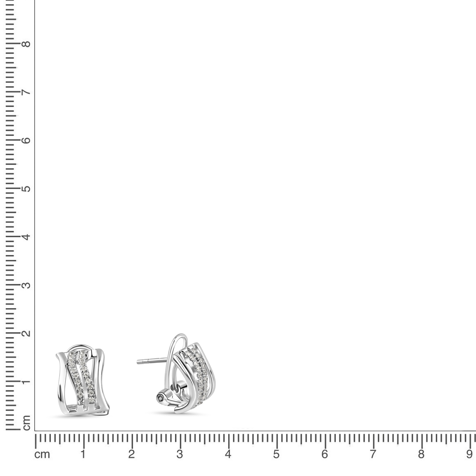 Vivance Paar Ohrstecker »925 Sterling Silber rhodiniert Zirkonia«