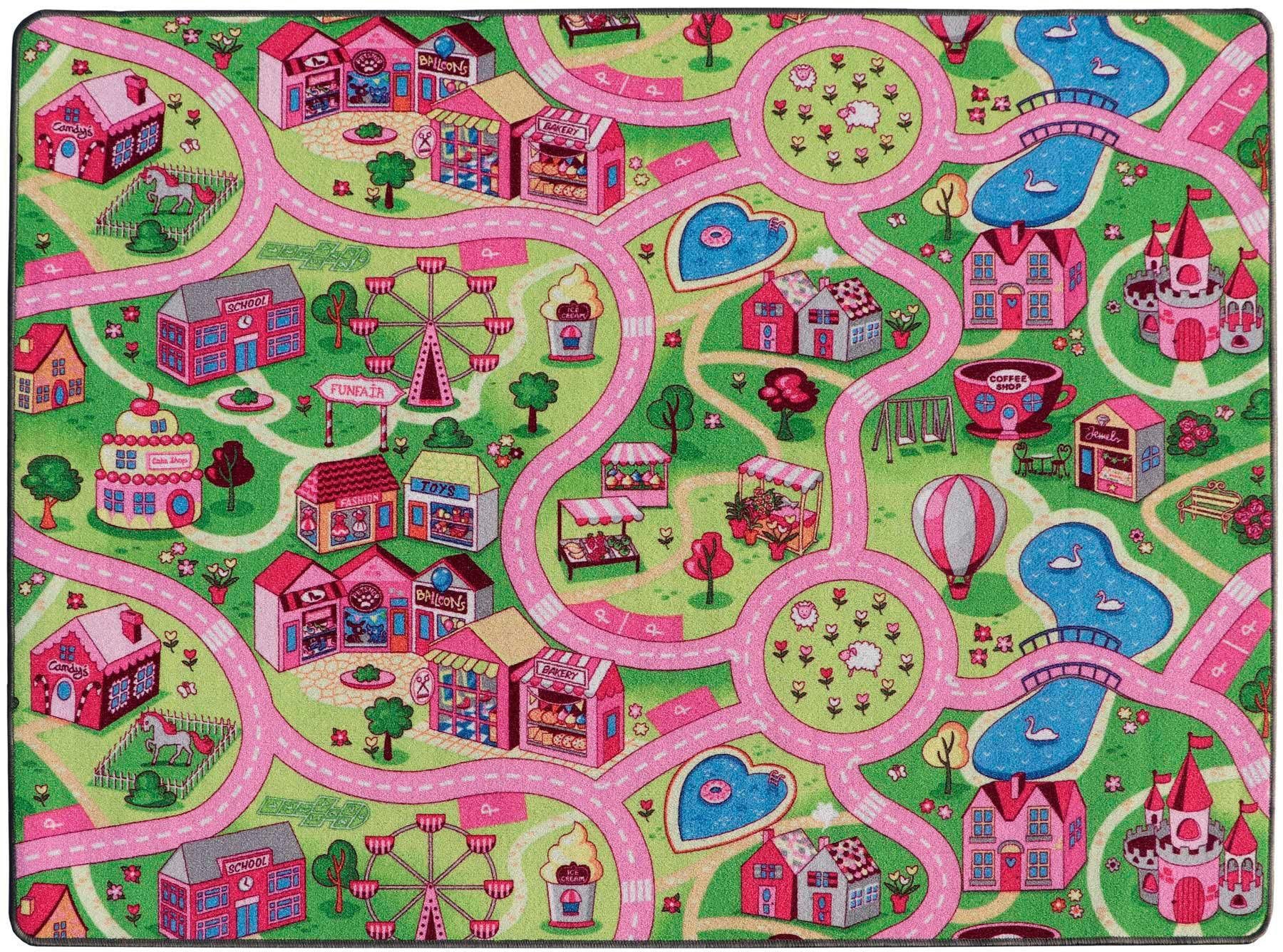 Primaflor-Ideen in Textil Kinderteppich »SWEET CITY«, rechteckig, 5 mm Höhe günstig online kaufen