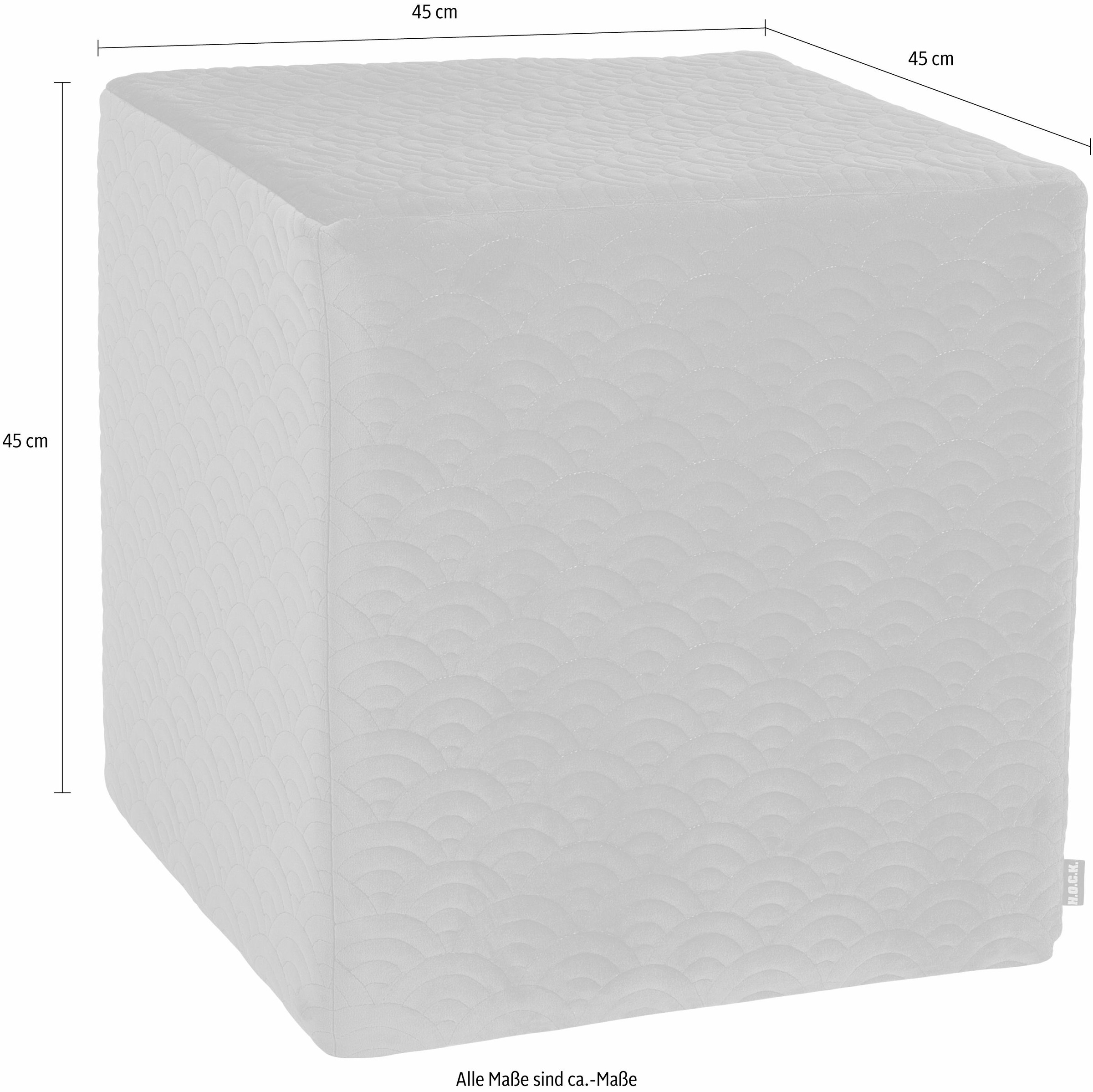 H.O.C.K. Sitzwürfel »Soft Nobile«, (1 St.), 45/45/45 cm, H.O.C.K.