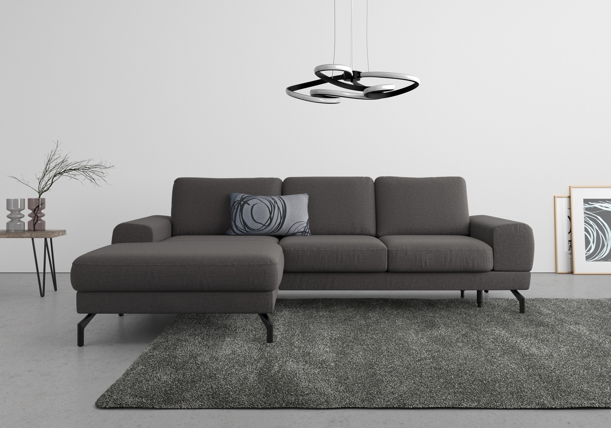 sit&more Ecksofa »Cinturo L-Form«, inklusive Sitztiefenverstellung und Federkern, Sitzhöhe 48 cm
