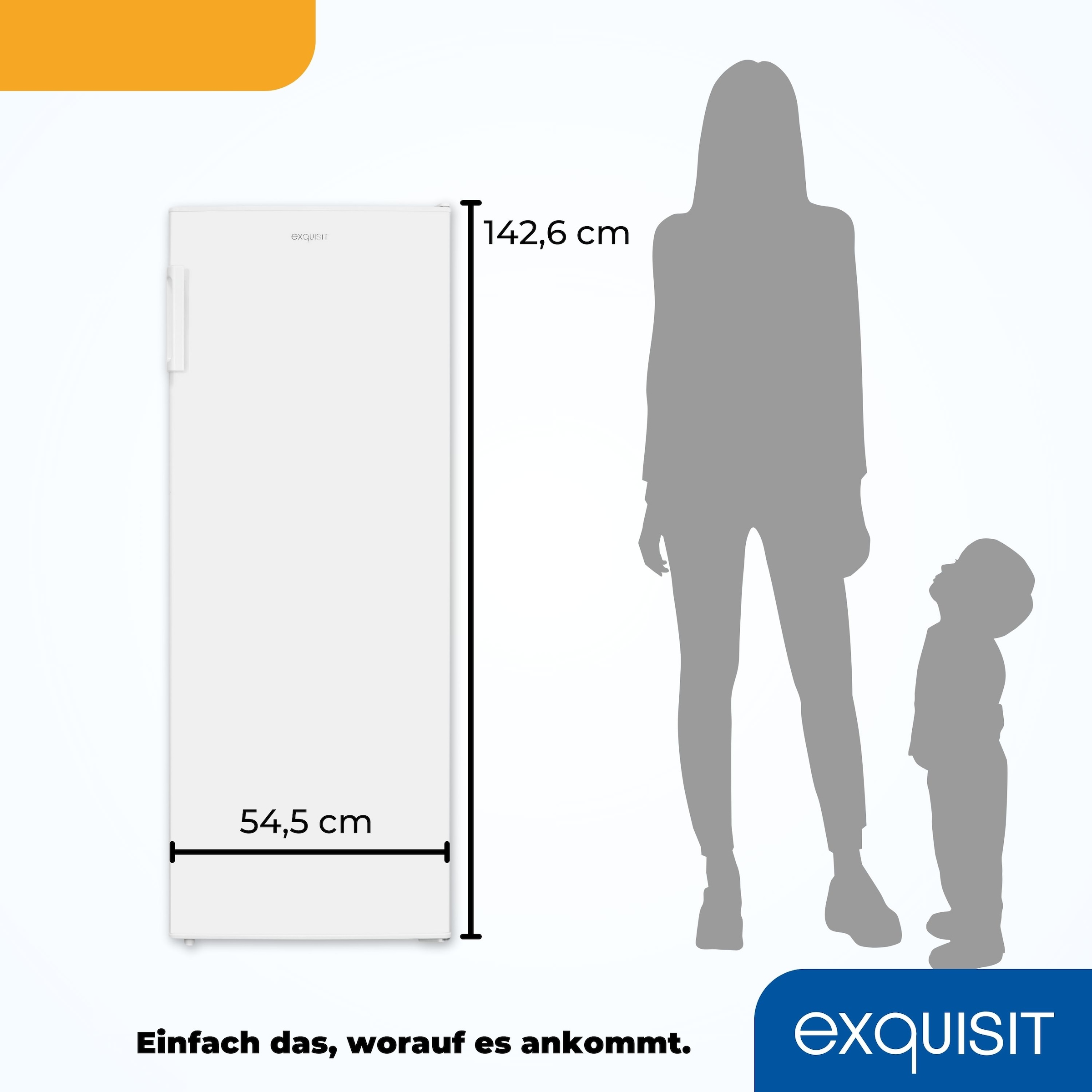 exquisit Vollraumkühlschrank »KS320-V-H-040D weiss«