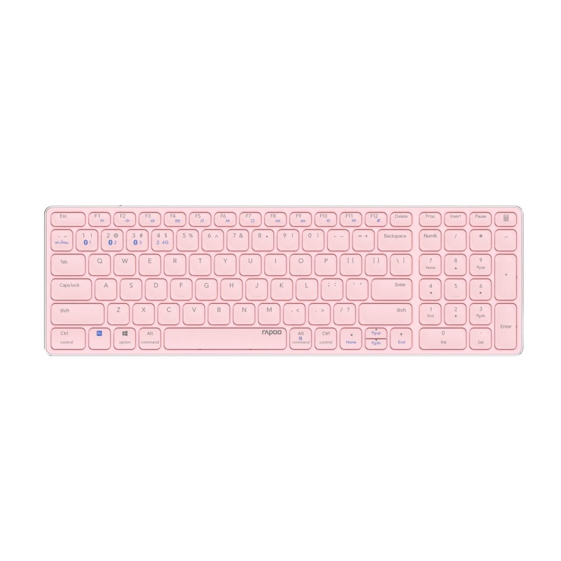 Rapoo Wireless-Tastatur »E9700M kabellose Tastatur, Bluetooth, 2.4 GHz«, (Fn-Tasten-Ziffernblock)