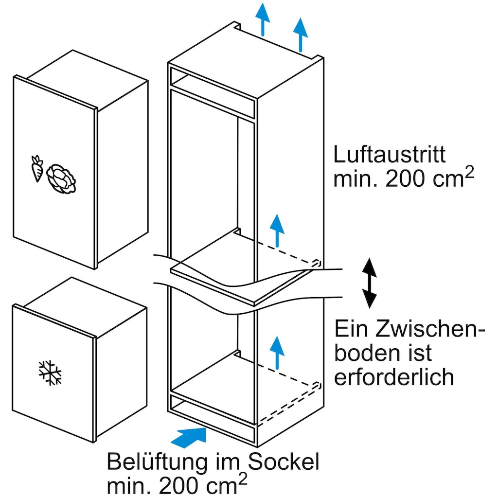 SIEMENS Einbaugefrierschrank »GI11VADE0«, iQ500, 71,2 cm hoch, 55,8 cm breit