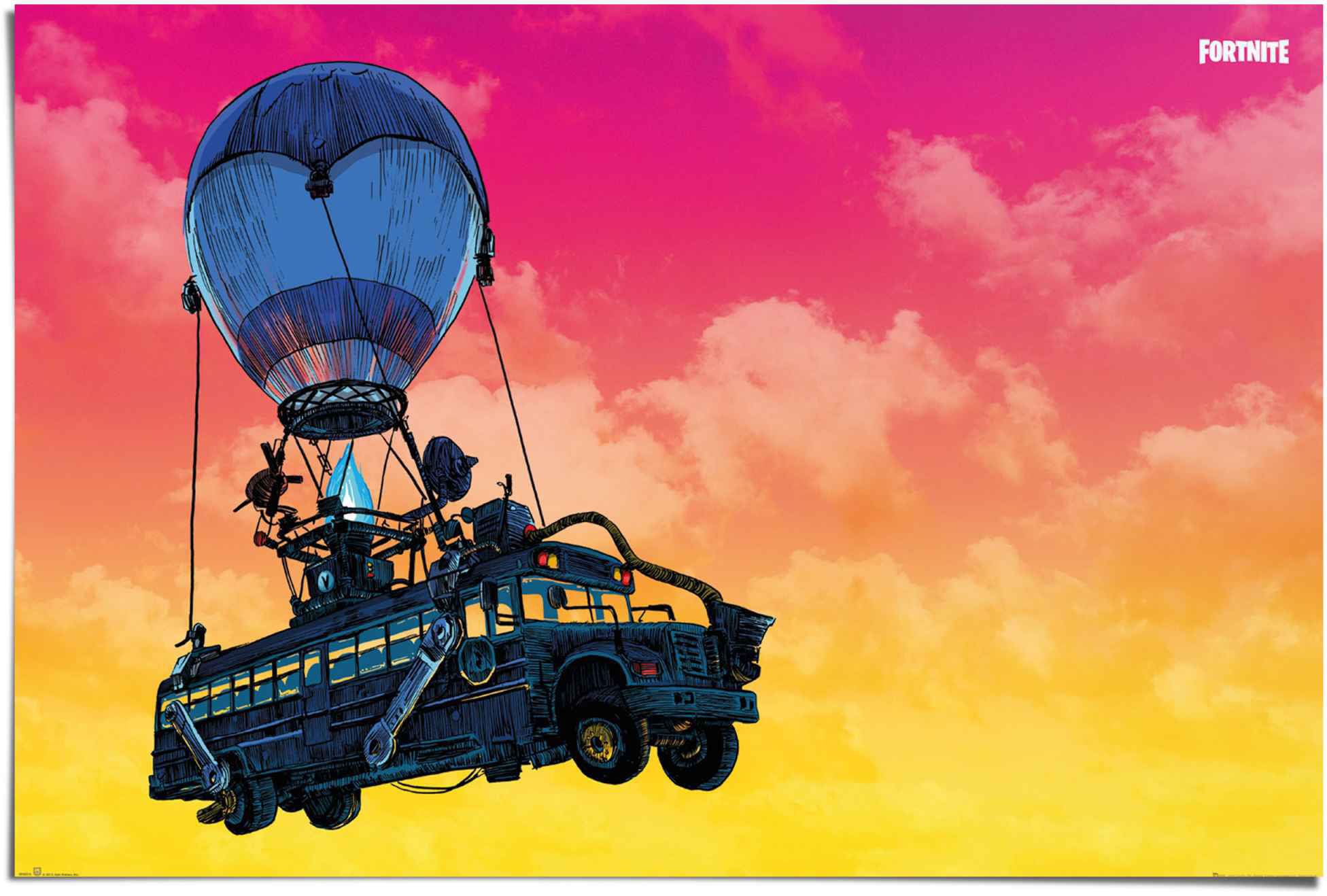 Reinders! Poster »Poster Fortnite Battle Bus«, Spiele, (1 St.) auf Raten  kaufen | Leinwandbilder