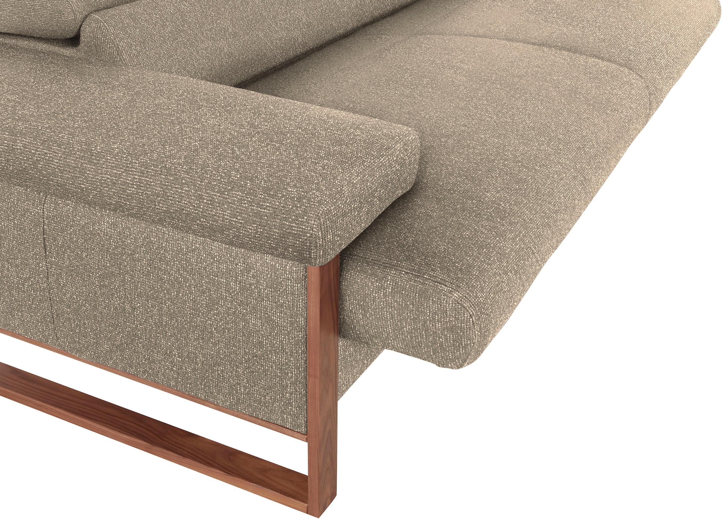 W.SCHILLIG 2,5-Sitzer »finn«, German Design Award 2016, Fußgestell Nussbaum natur, Breite 230 cm