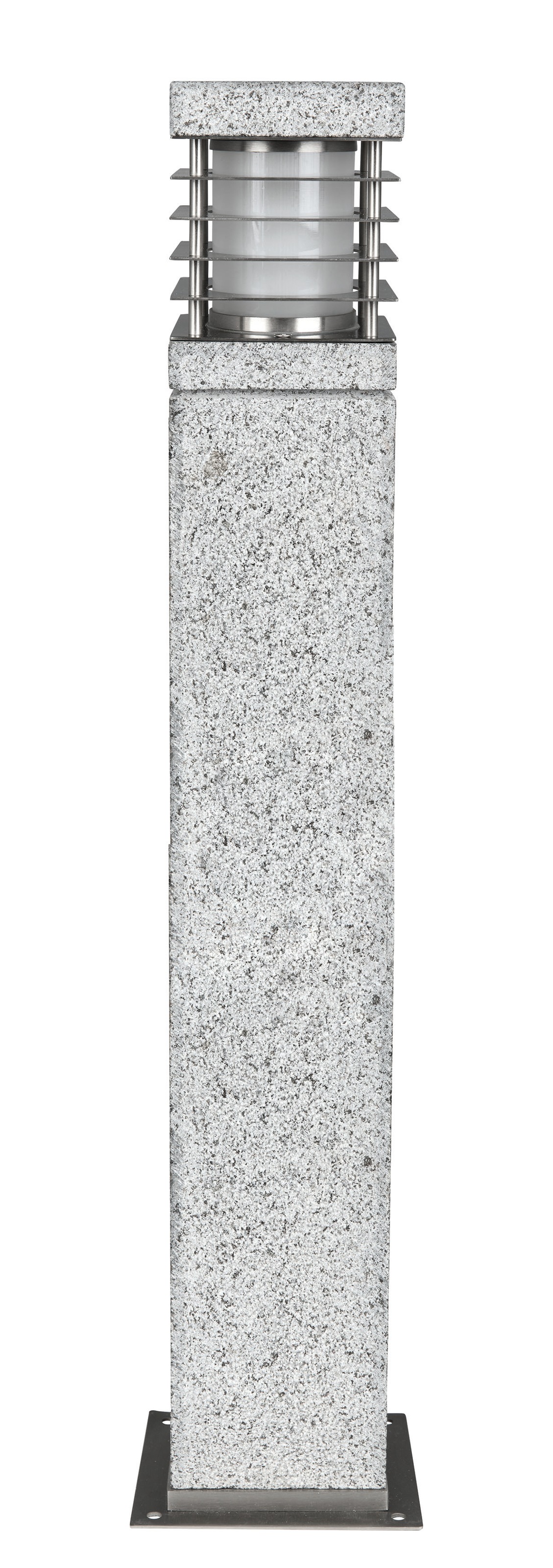 HEITRONIC Sockelleuchte E27 1 Stk. Sockelleuchte, Außenlampe, aus echtem Granit, seewasserbeständig grau