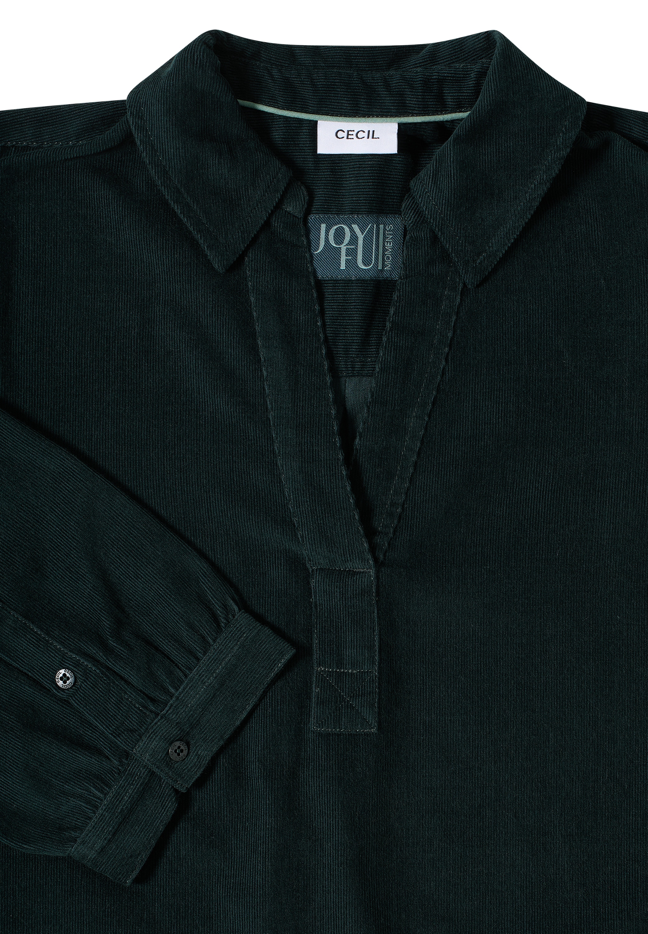 Cecil Cordkleid aus reiner Baumwolle, Split Neck