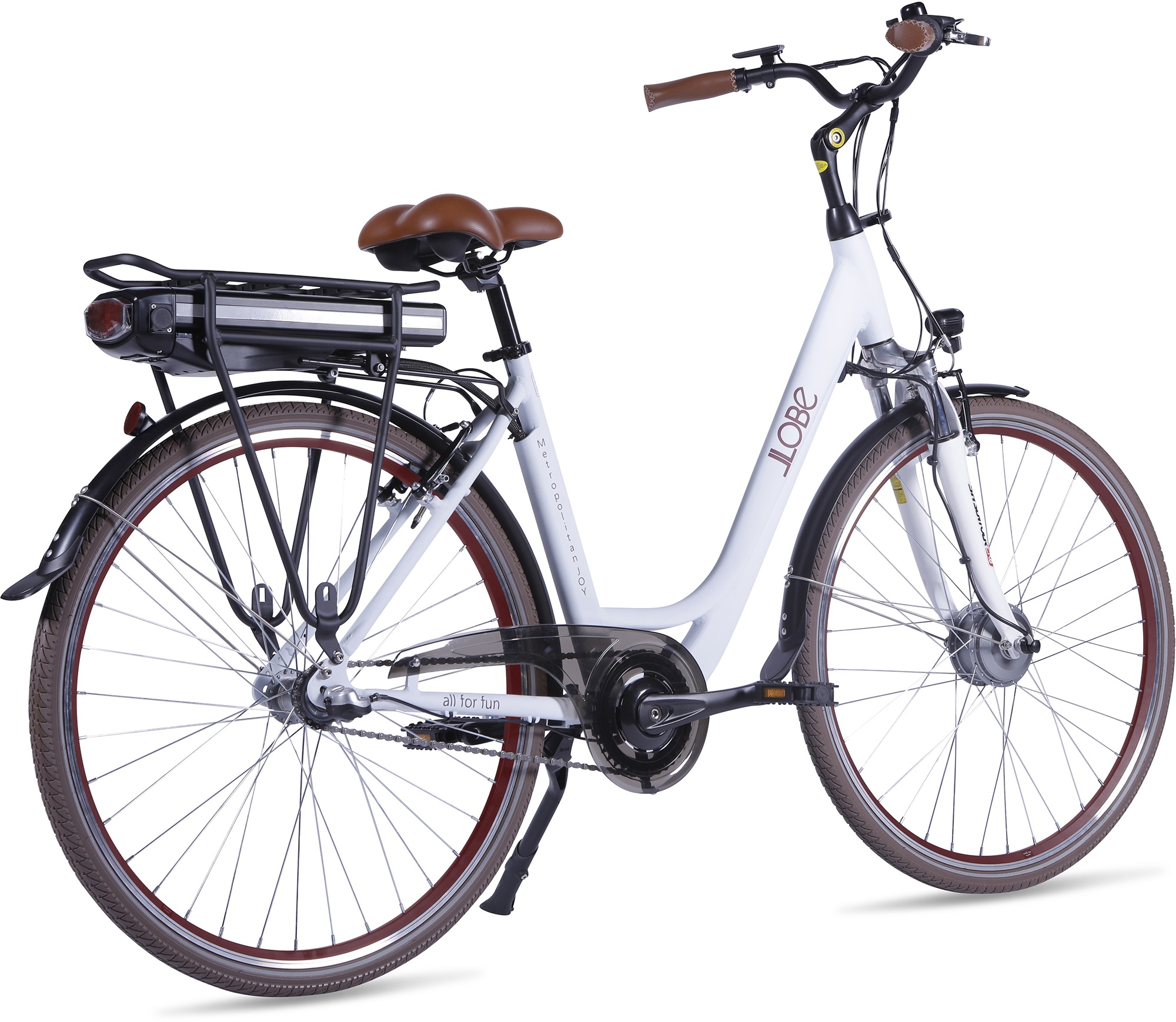 LLobe E-Bike »Metropolitan JOY modernwhite 8Ah«, 3 Gang, Frontmotor 250 W