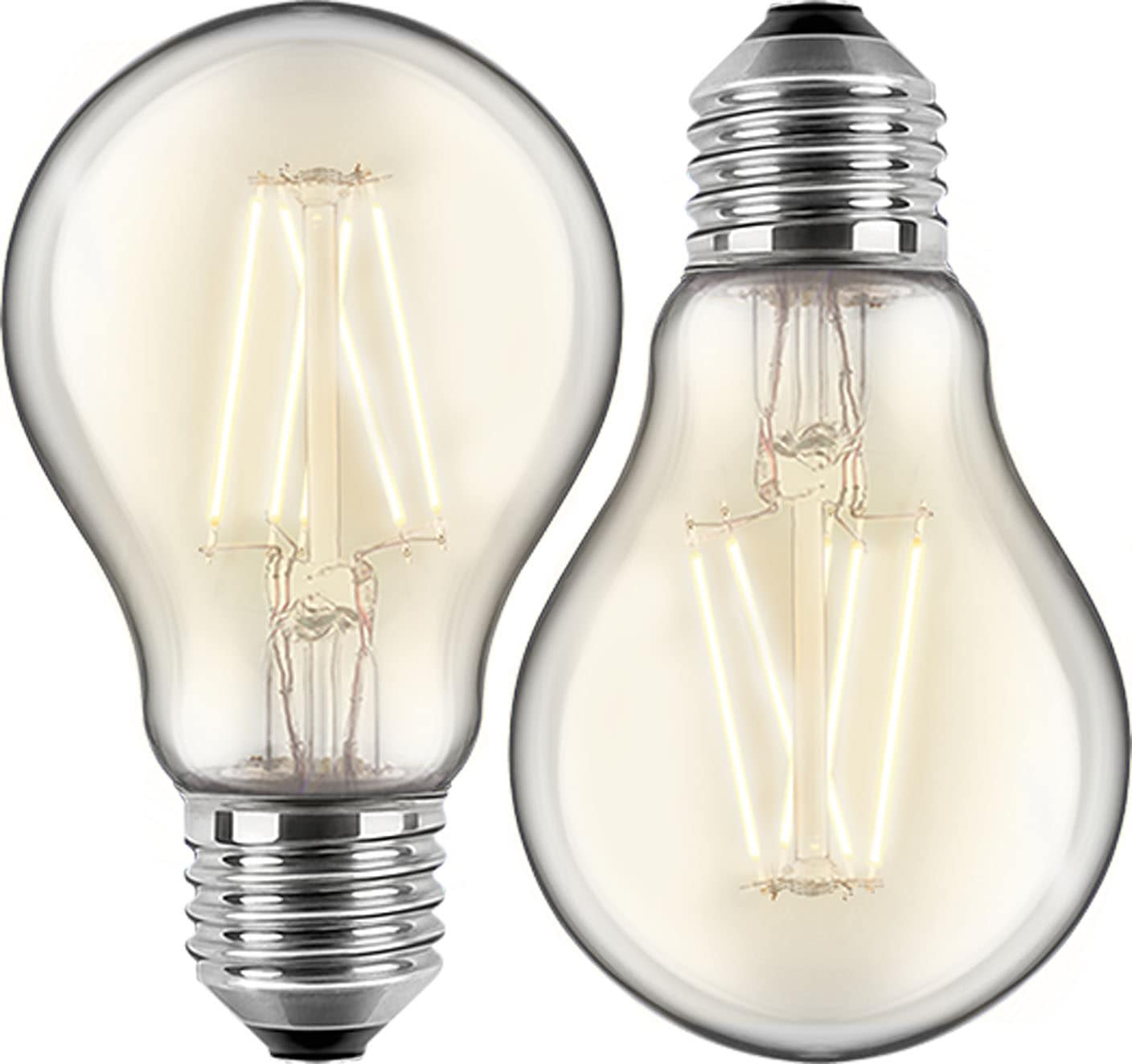 BLULAXA LED-Filament »Retro Multi«, E27, 10 St., Warmweiß, 10er-Set, Promotion-Pack Birnenform, Filament, klar