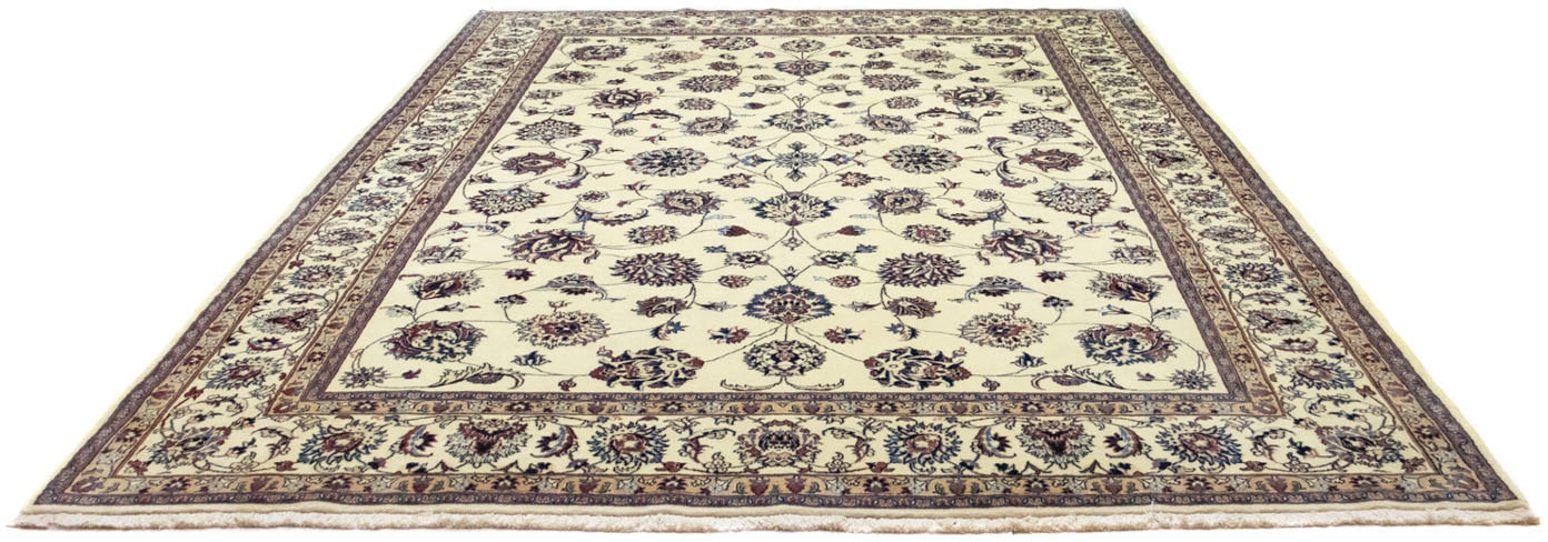 morgenland Wollteppich »Maschad Durchgemustert Beige 340 x 250 cm«, rechtec günstig online kaufen