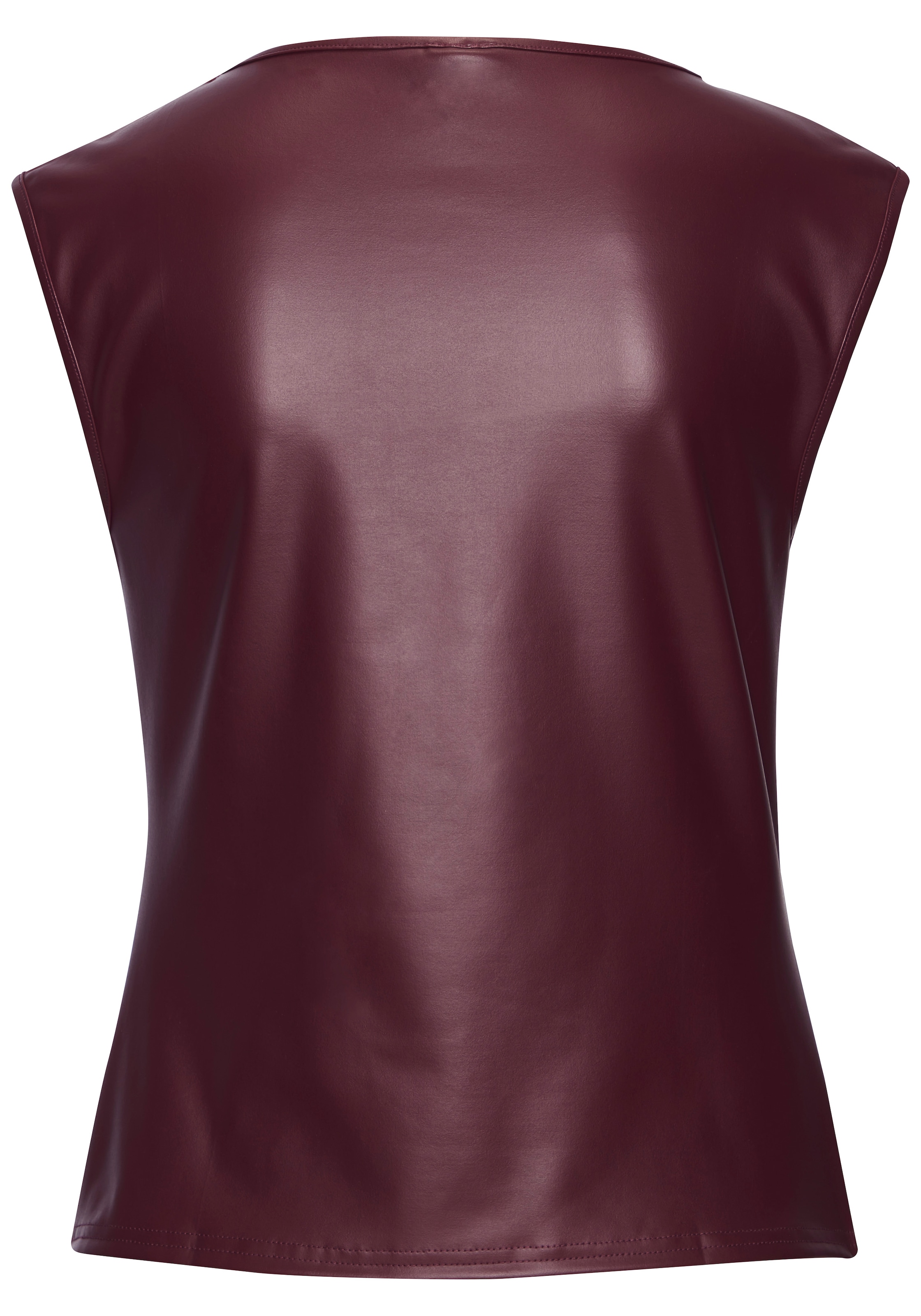 LASCANA Rundhalsshirt aus Lederimitat, Partytop