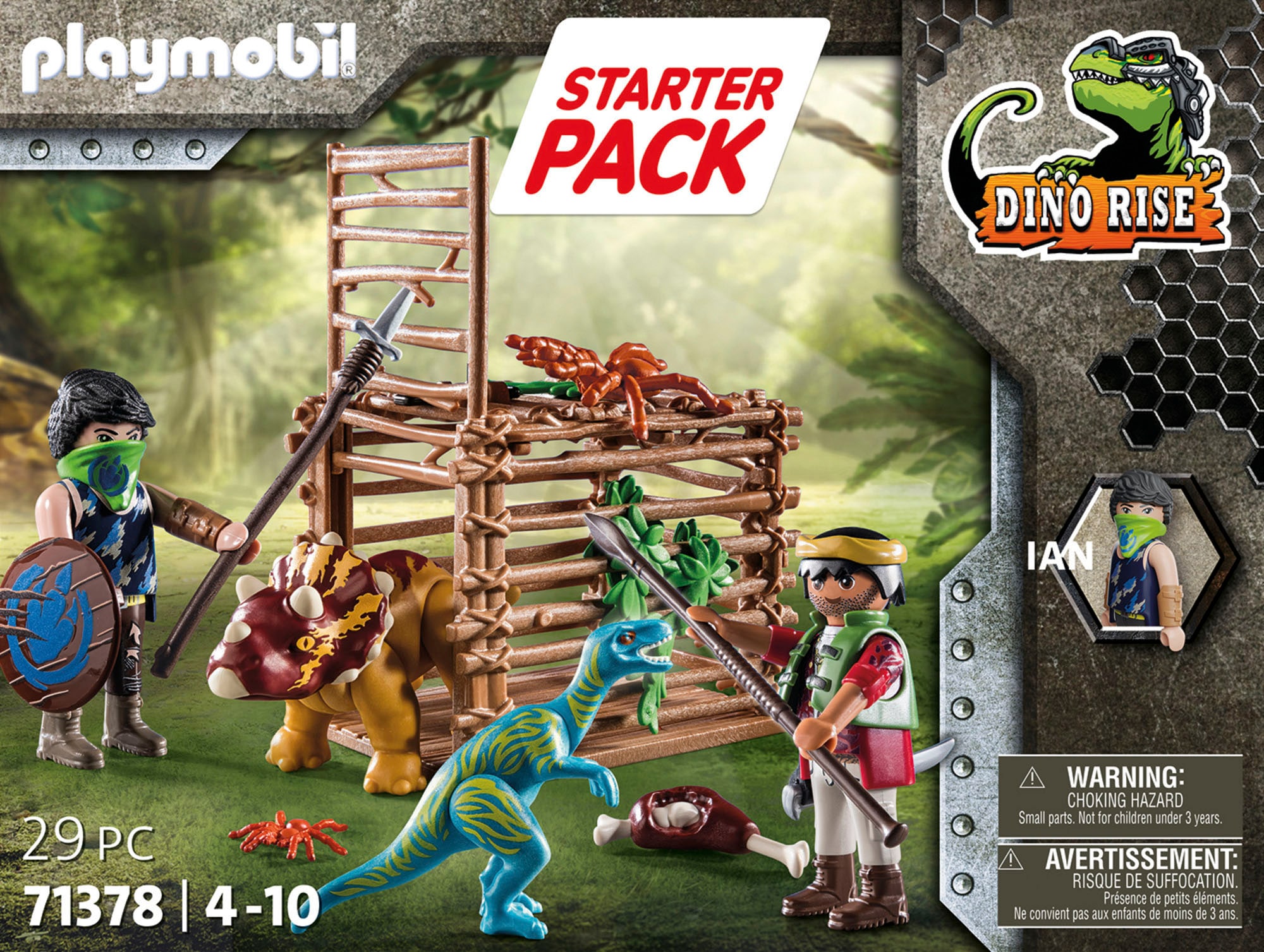 Playmobil® Konstruktions-Spielset »Starter Pack, Befreiung Triceratops (71378), Dino Rise«, (29 St.)