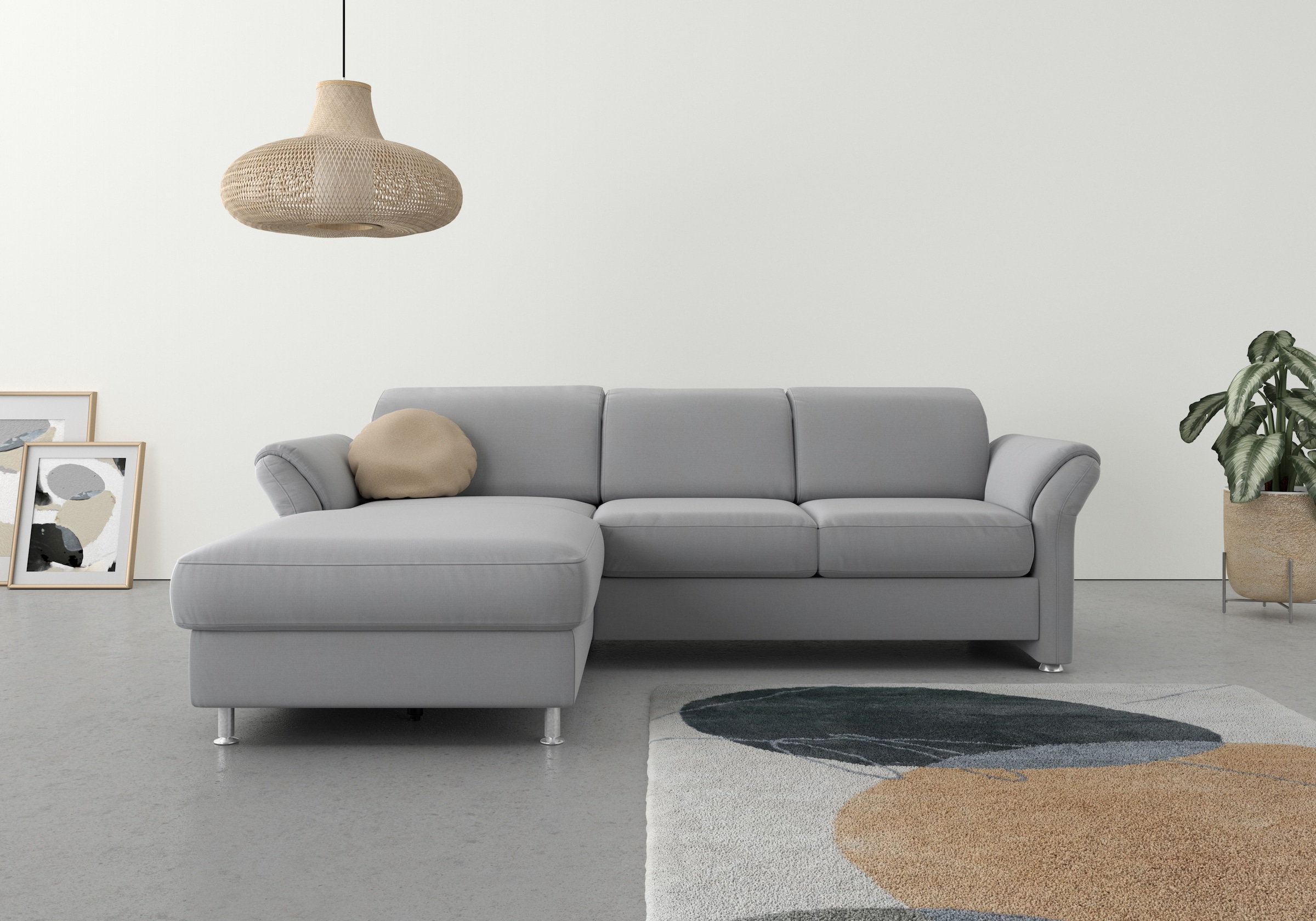 sit&more Ecksofa »Apulia L-Form«, wahlweise Bettfunktion, Bettkasten und Kopf- und Armteilverstellung