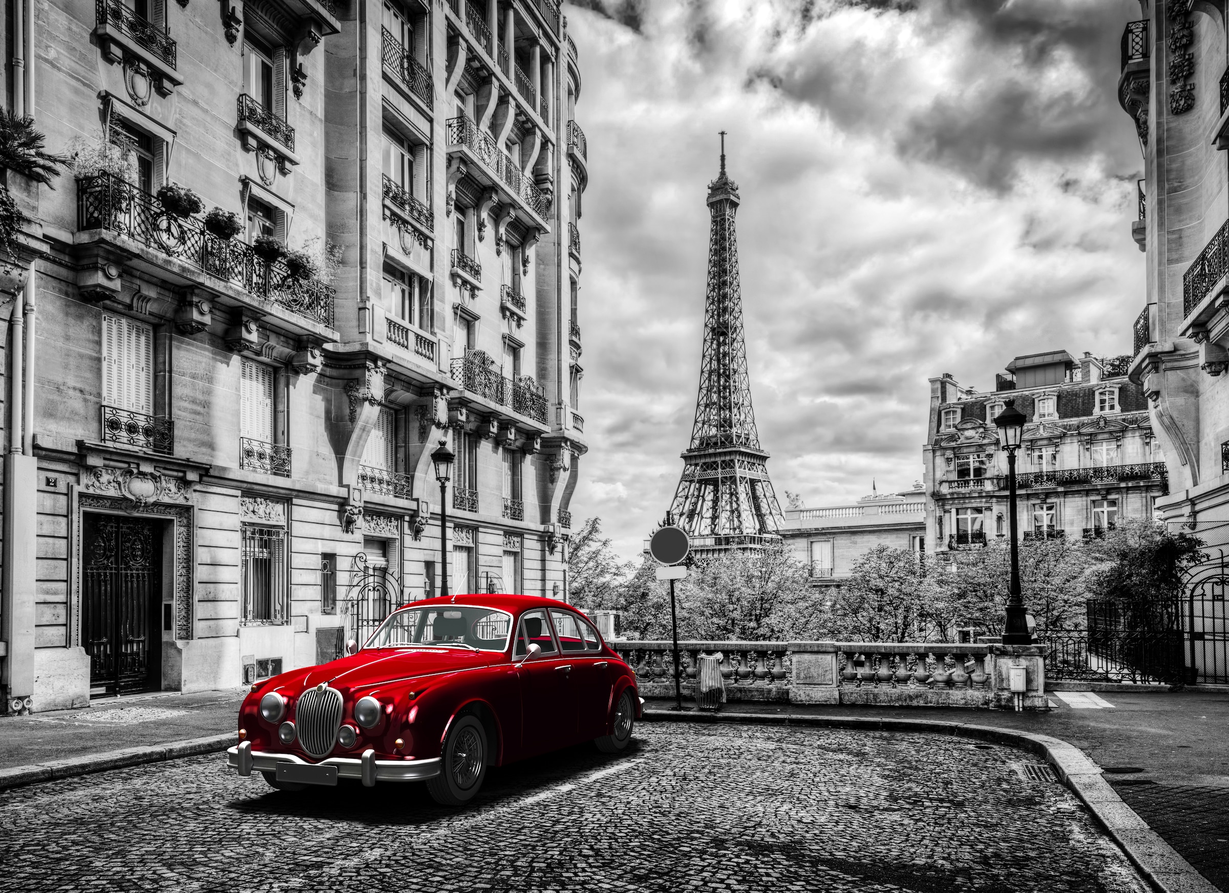 Papermoon Fototapete »Paris Eiffel Tower« glatt günstig online kaufen
