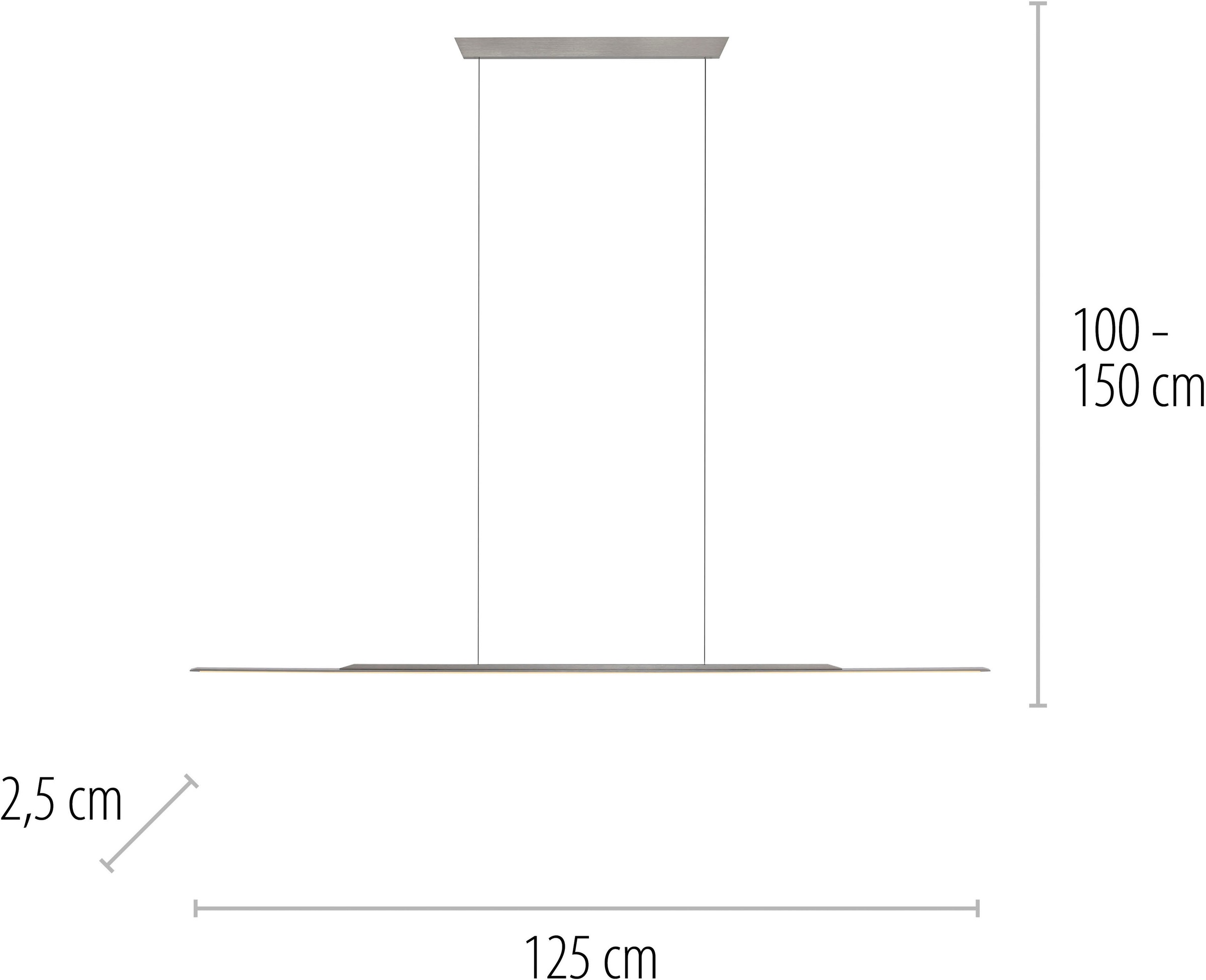 Neuhaus PURE LED Pendelleuchte »PURE Surface« LED-Board 1 Stk. Warmweiß Dimmfähig über separaten Dimmer, höhenverstellbar