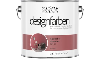 SCHÖNER WOHNEN-Kollektion Wandfarbe »Designfarben«, 2,5 Liter, Englisches Rosenrot Nr.... kaufen