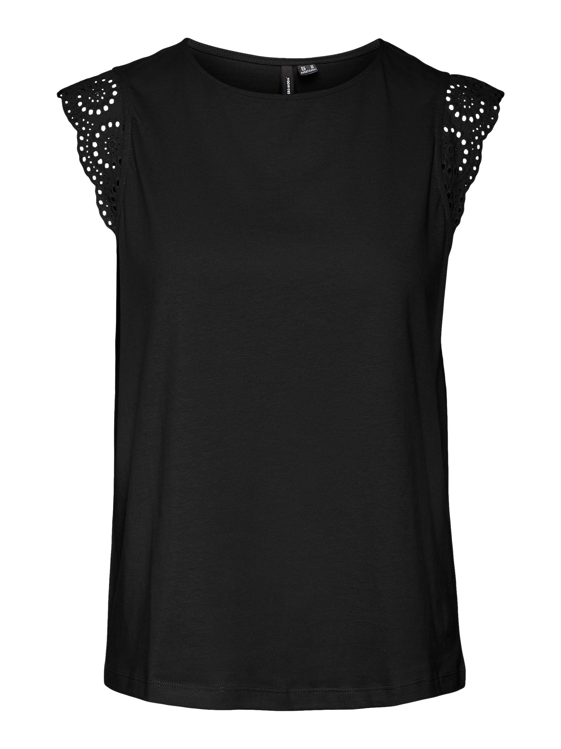 Vero Moda T-Shirt »VMEMILY SL GATHERING TOP JRS NOOS« Baumwolle, regular fit, Spitze