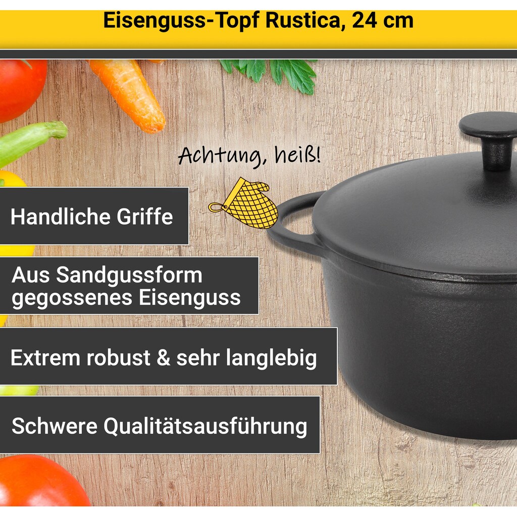 Krüger Fleischtopf »Rustica«, Eisenguss, (1 tlg.)