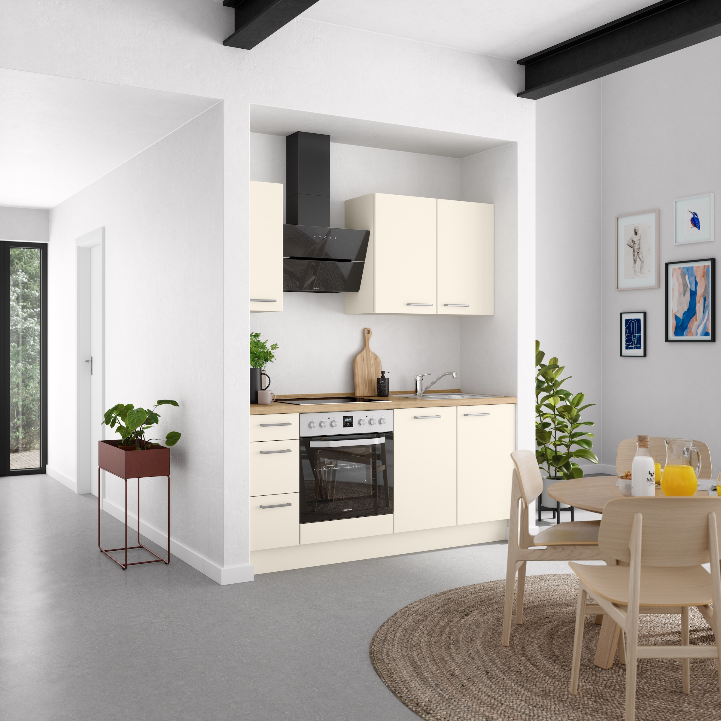 nobilia® Küchenzeile »"Touch II"«, vormontiert, Ausrichtung wählbar, Breite 180 cm, wahlw. mit E-Geräten
